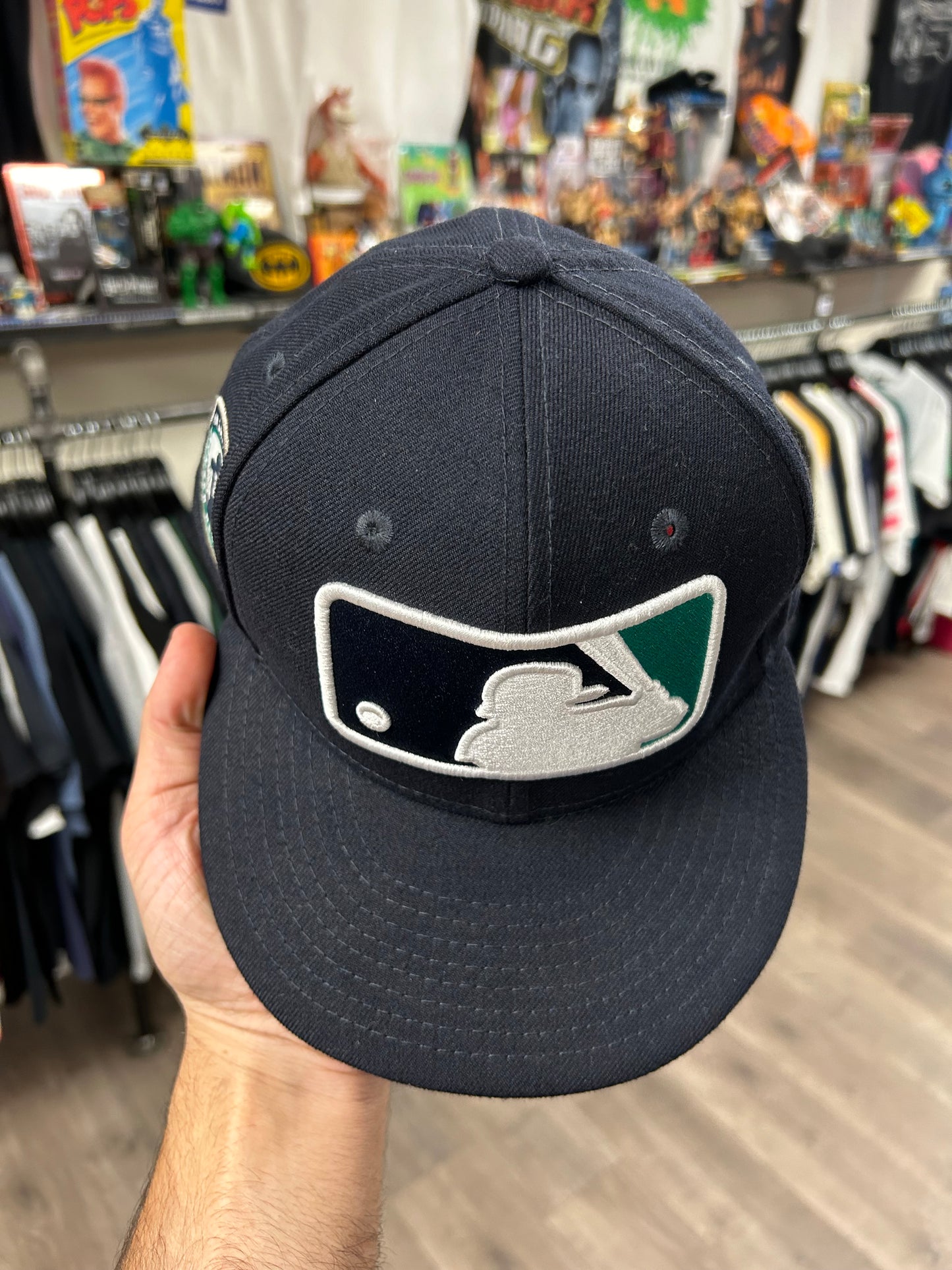 New Era 59Fifty Ken Griffey Jr. Seattle Mariners MLB Tribute Number Retirement Fitted Hat 7 1/8 As Is