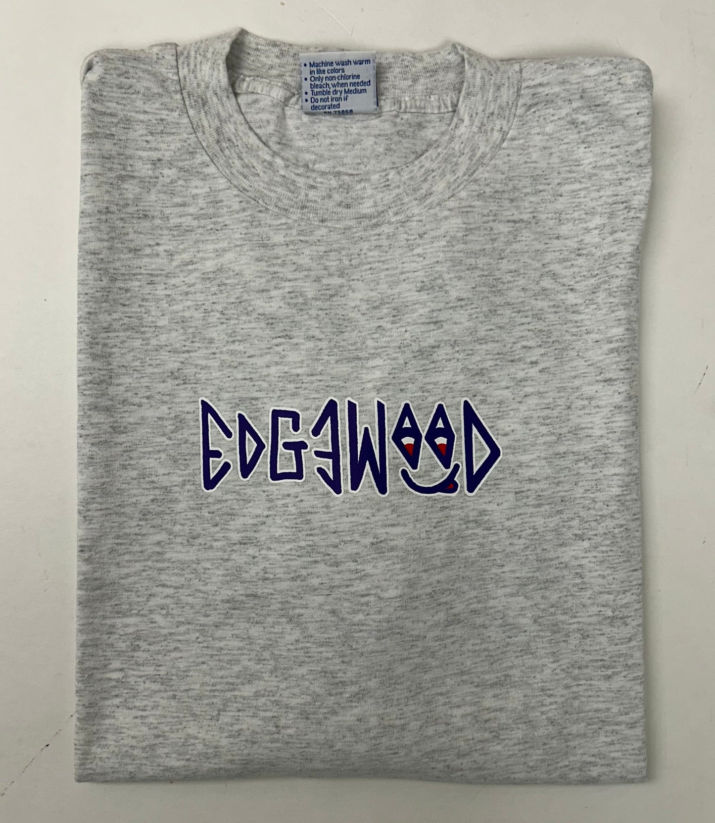 Edgewood NJ first edition “Deeper Than The Roots.” Long Sleeve Tee 2XL Allsport Tag 100% Cotton Made In USA Heather Gray