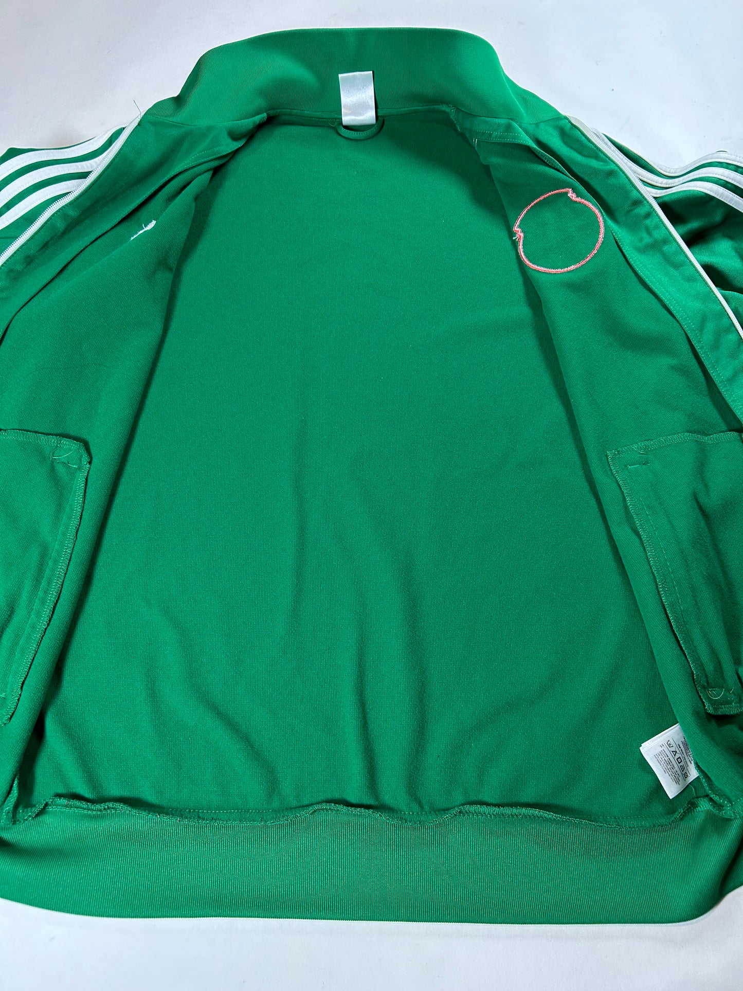 2013 Adidas Mexico National Team Soccer Green White Track Jacket Large 22.25x28.5 Inches