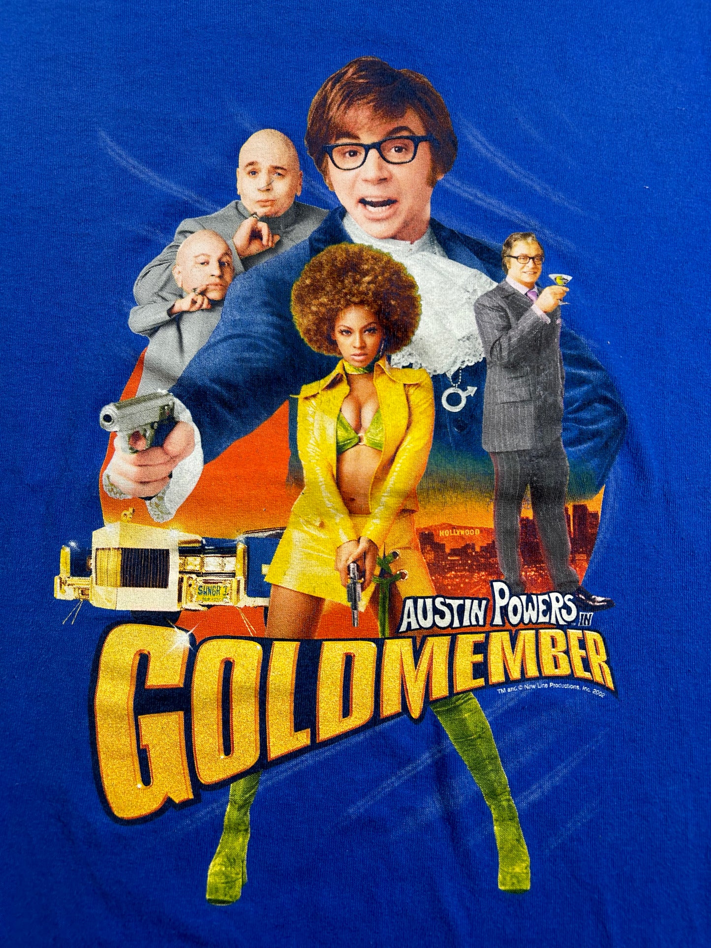Vintage 2002 Austin Powers Goldmember Movie Promo T-Shirt Size Large 22.25x27.5 Inches Comes With DVD