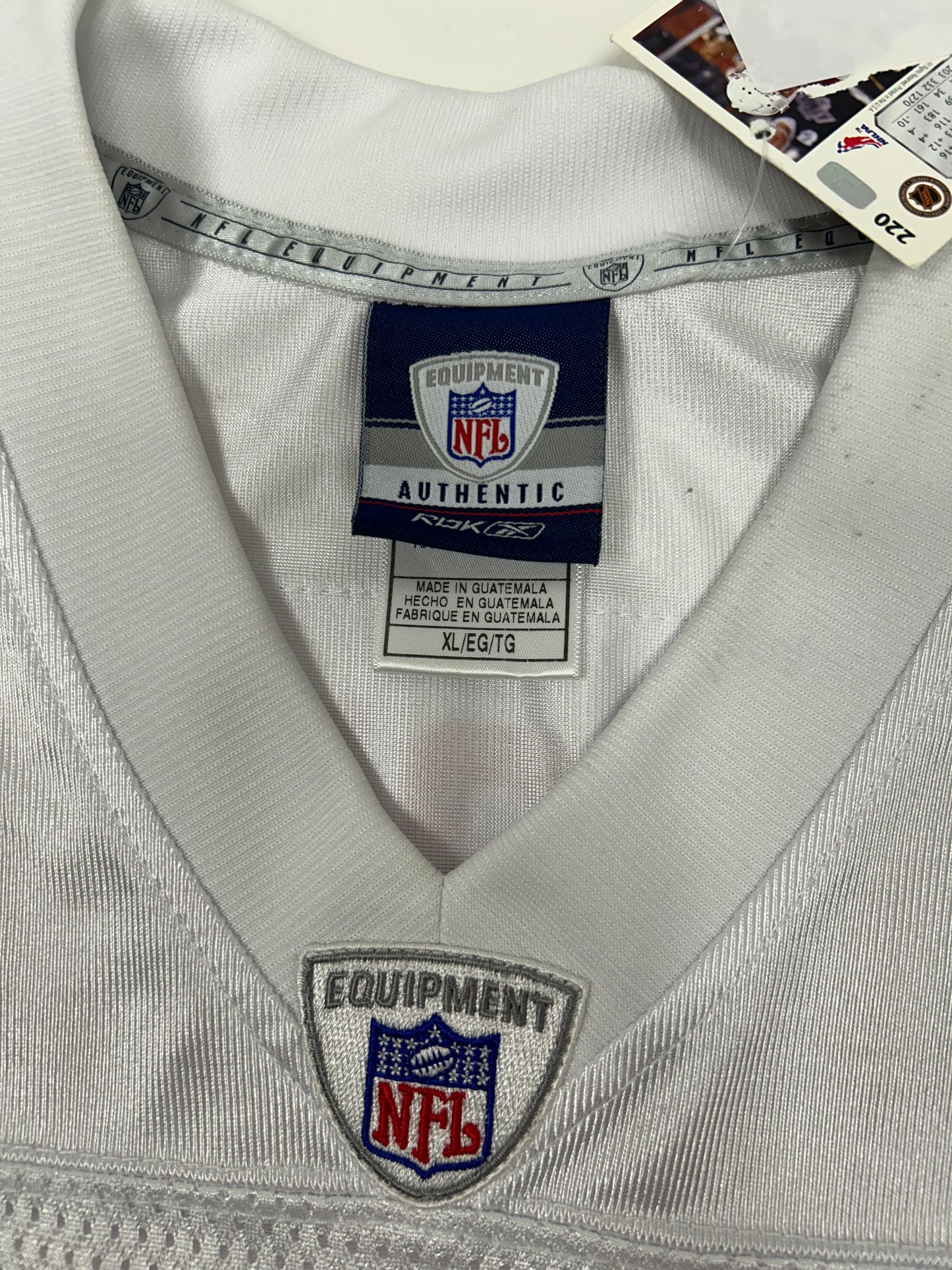 Vintage Reebok New York Giants Brendon Jacobs #27 Super Bowl XLII Jersey XL 26.5x33.75/35.5 Inches White