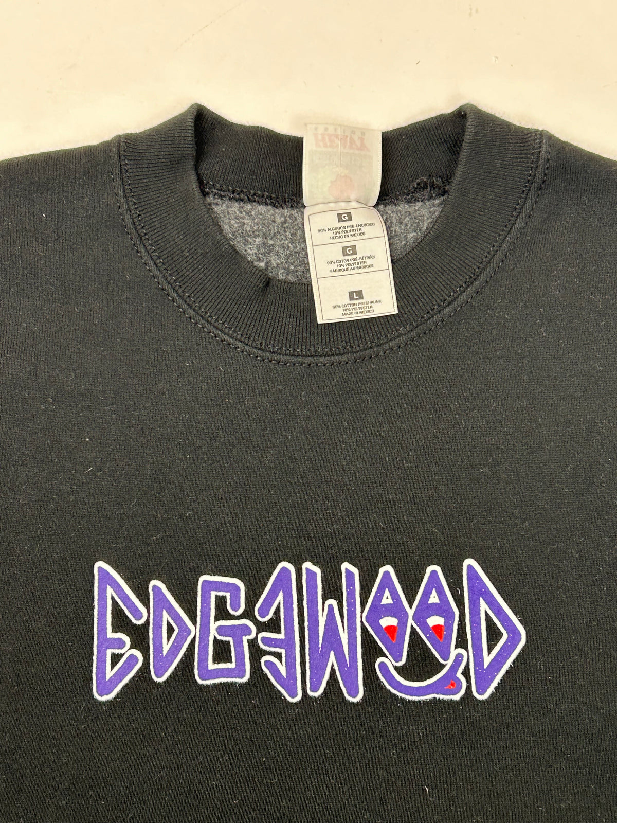 Edgewood New Jersey Deeper Than The Roots Crewneck Sweatshirts Fruit Of The Loom Heavy Cotton 90/10 Blend Black Mexico 22.5x29 Inches M/Lish