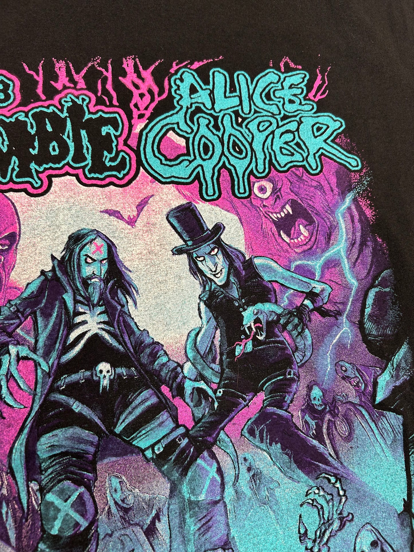 Rob Zombie & Alice Cooper Freaks on Parade 2023 tour shirt Medium T-SHIRT Black
