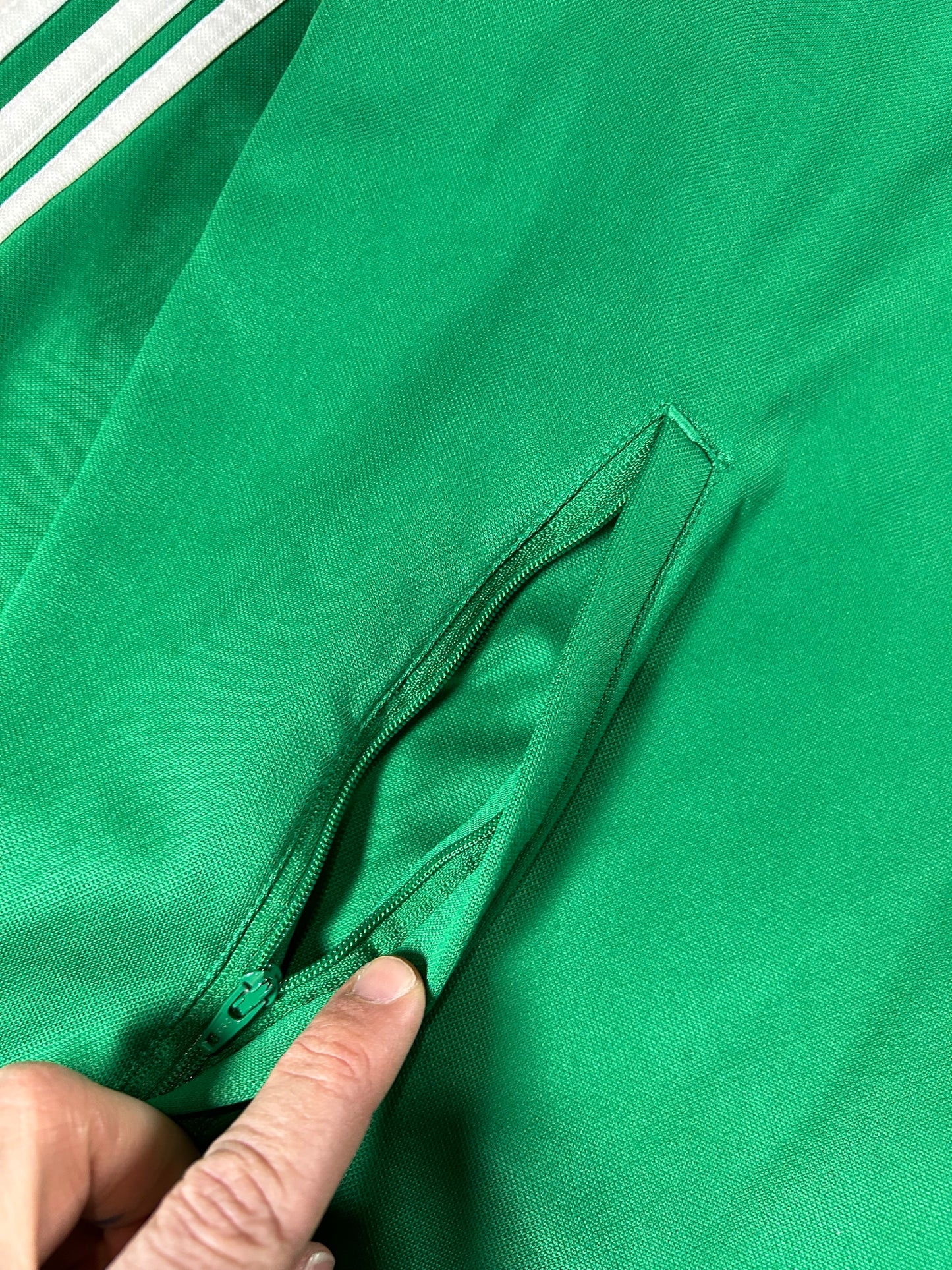 2013 Adidas Mexico National Team Soccer Green White Track Jacket Large 22.25x28.5 Inches