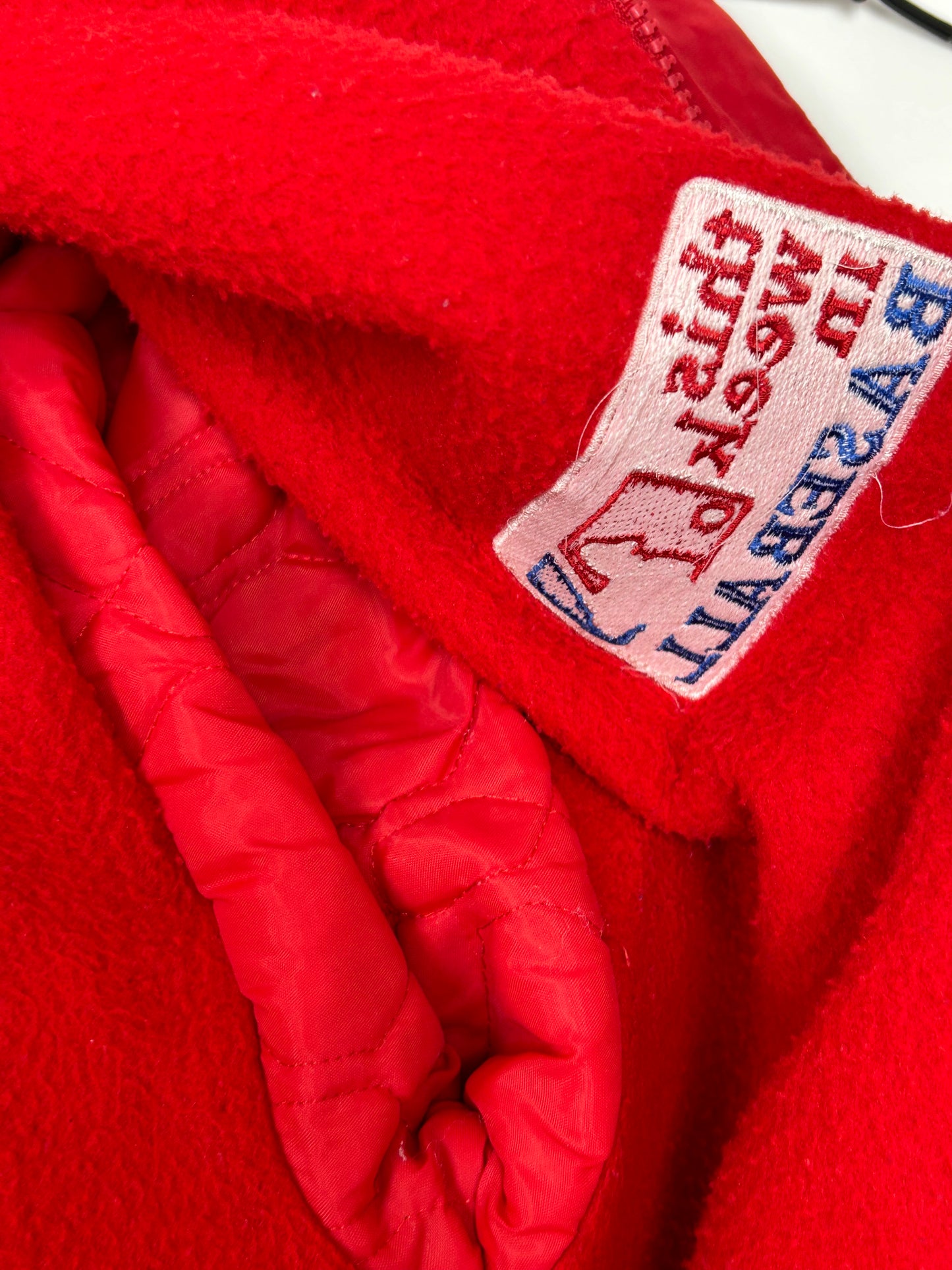 Vintage Chalk-Line MLB This Week In Baseball Zip Long Trench Style Jacket Size Tagged Large 26.5x36.5 Inches As Is Has Wear