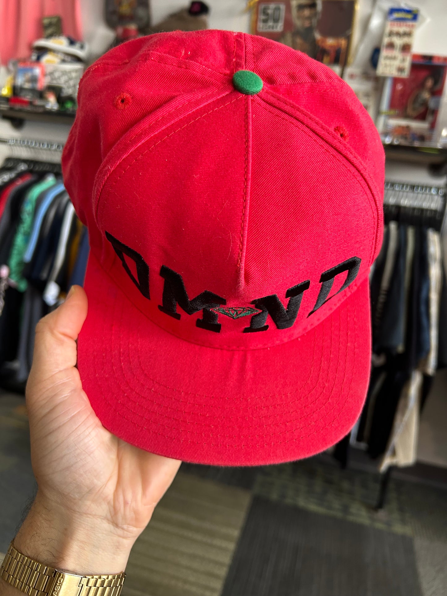 Diamond Supply Co SnapBack Hat Cap Red DMND Embroidered Logo Skate Streetwear