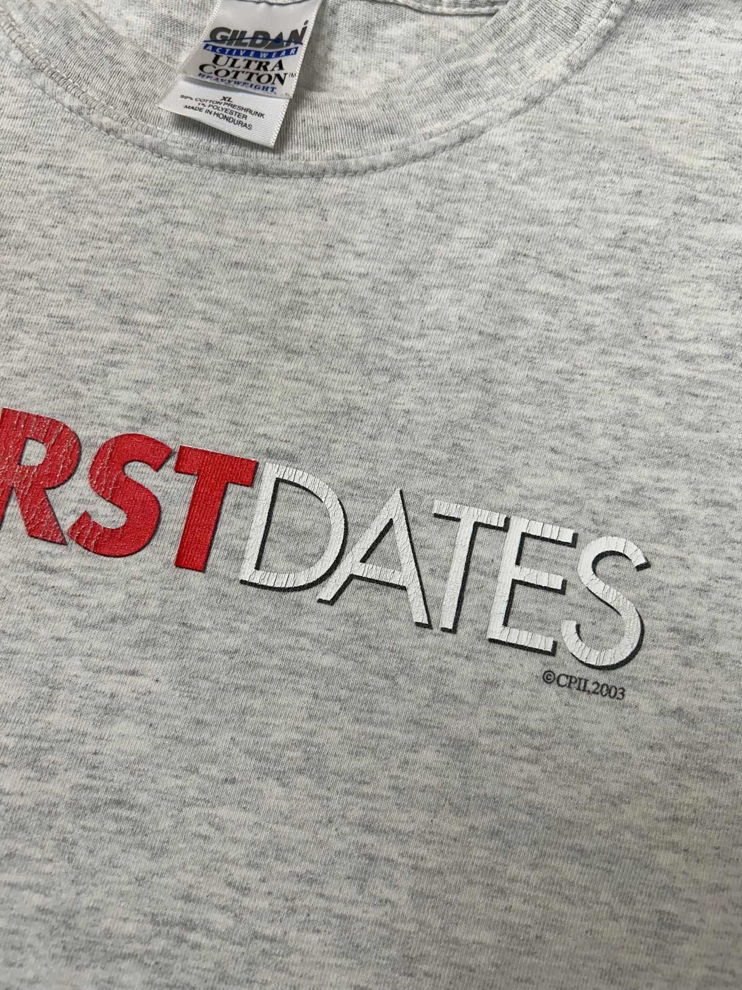 Vintage 2003 50 First Dates Adam Sandler Movie Promo Tee XL 24x30.25 Inches Gray