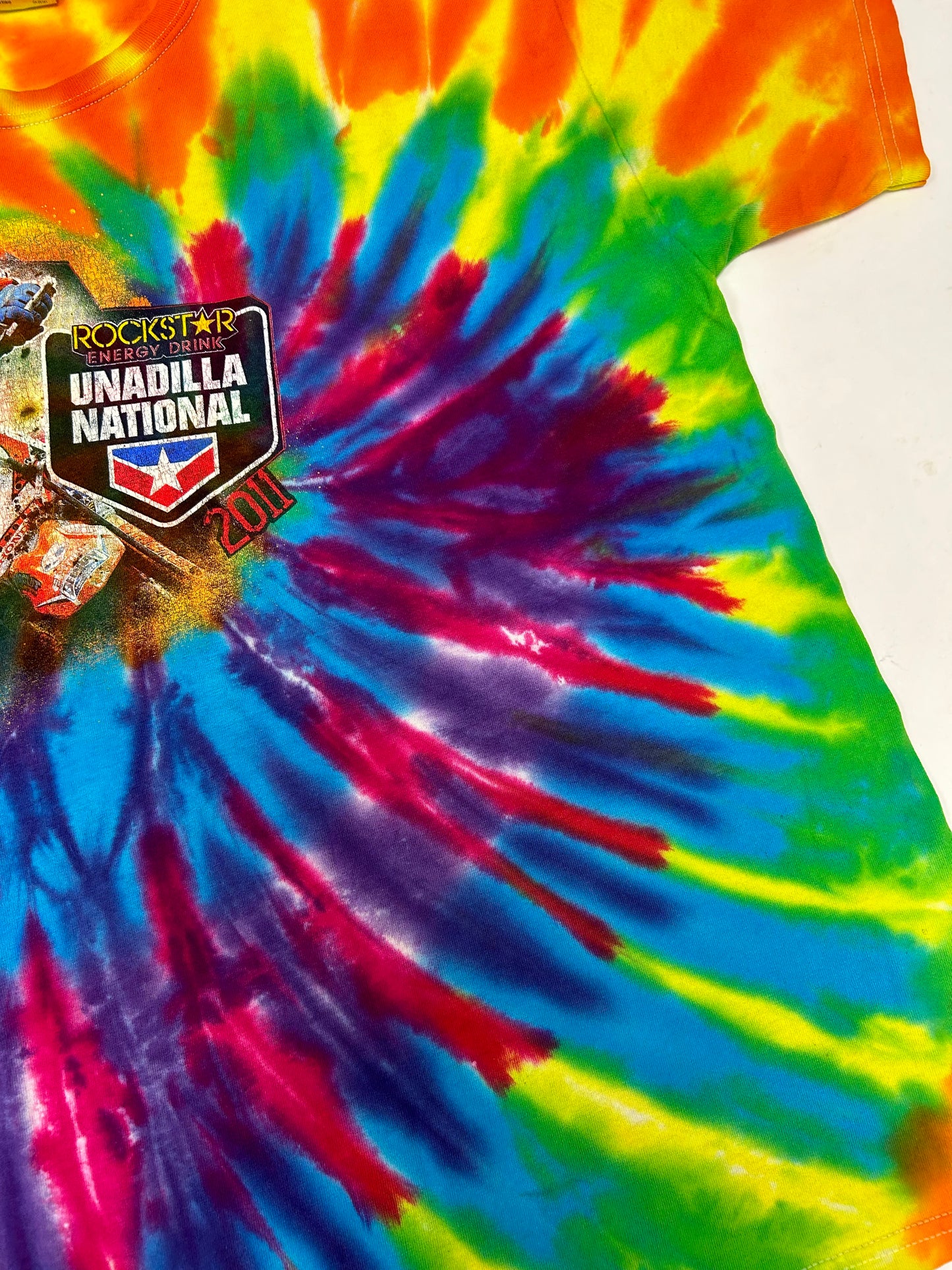 2011 Unadilla National Motocross Rockstar Energy MX Tie-Dye Tee Large 22x28 Inches