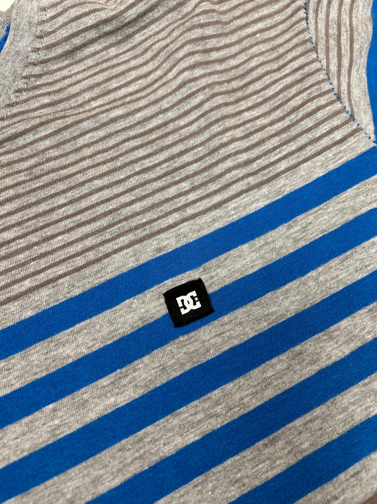 Vintage 00s DC Shoes Striped Tee Medium/Large Fit 22.5x29.25 Inches As Is Worn