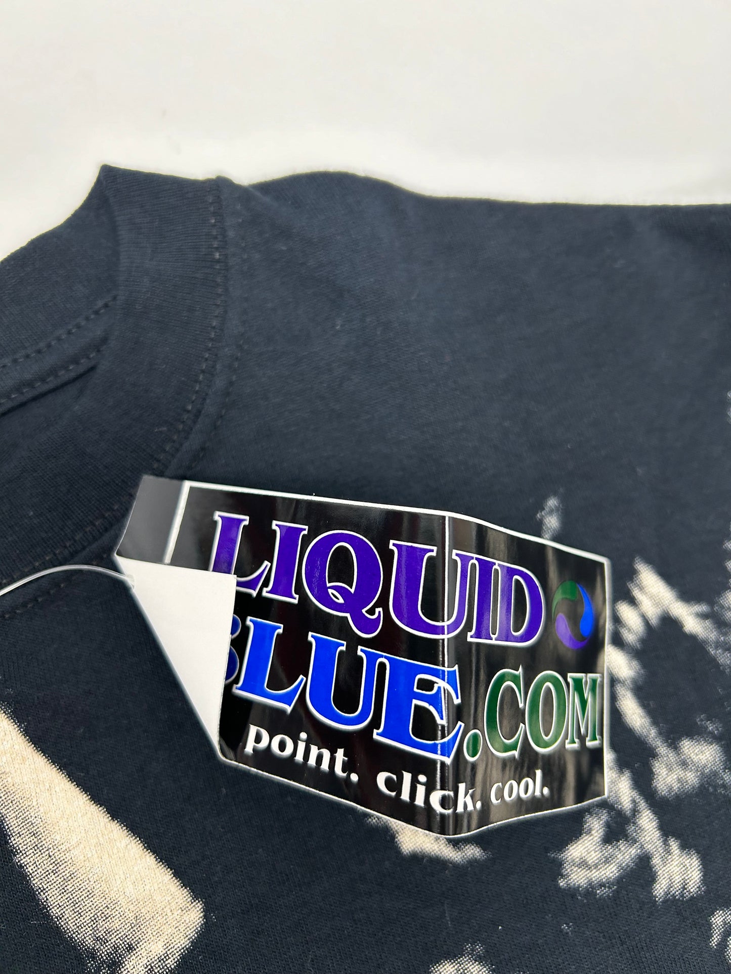 Vintage 2005 AC/DC Liquid Blue All Over Graphic Band Tee Deadstock Brand New Medium 20x28 Inches