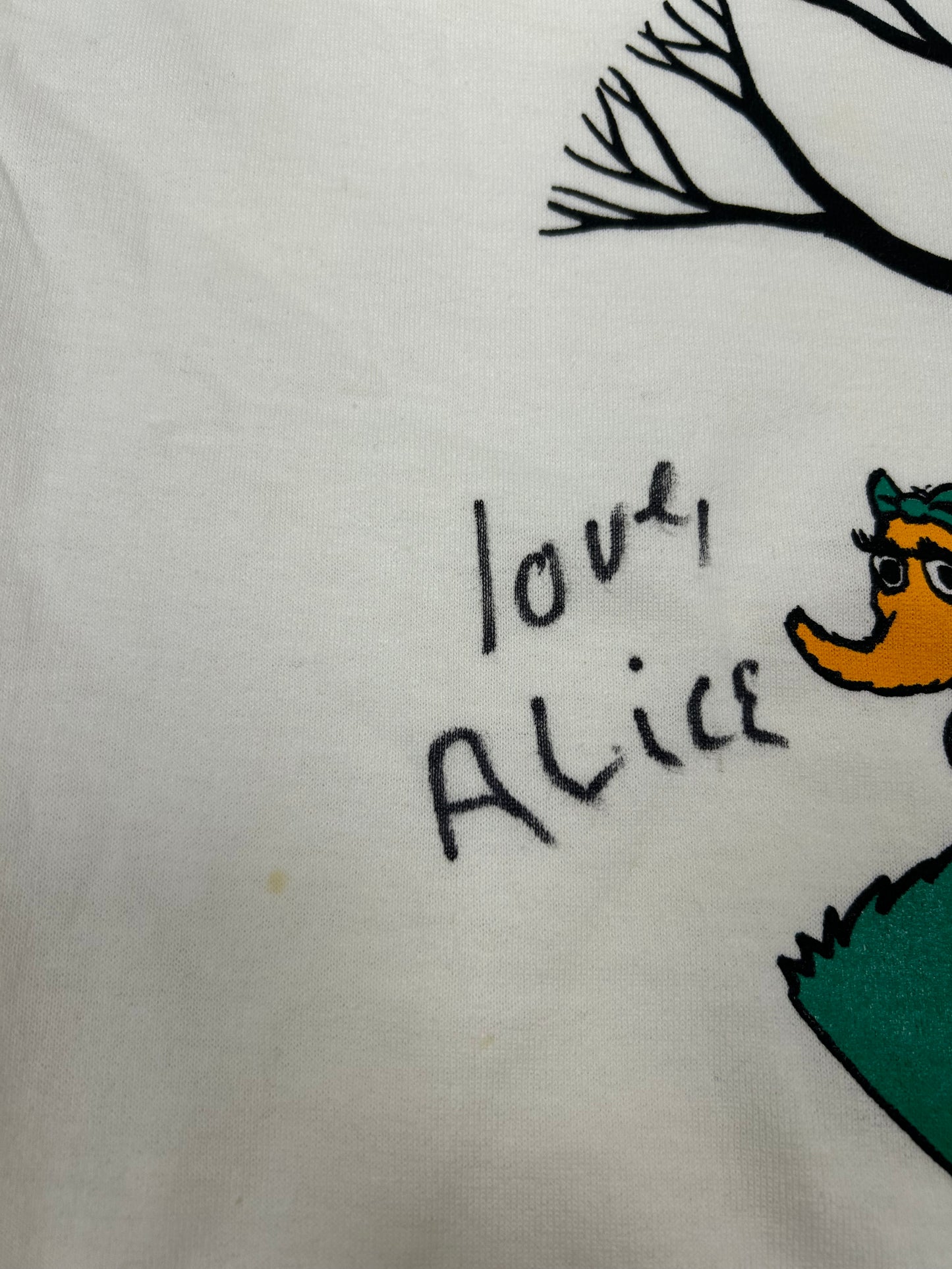 Vintage Sesame Street 27th Season TV Show Promo Tee 1995 Autographed As Is XL 23.5x29.25 Inches