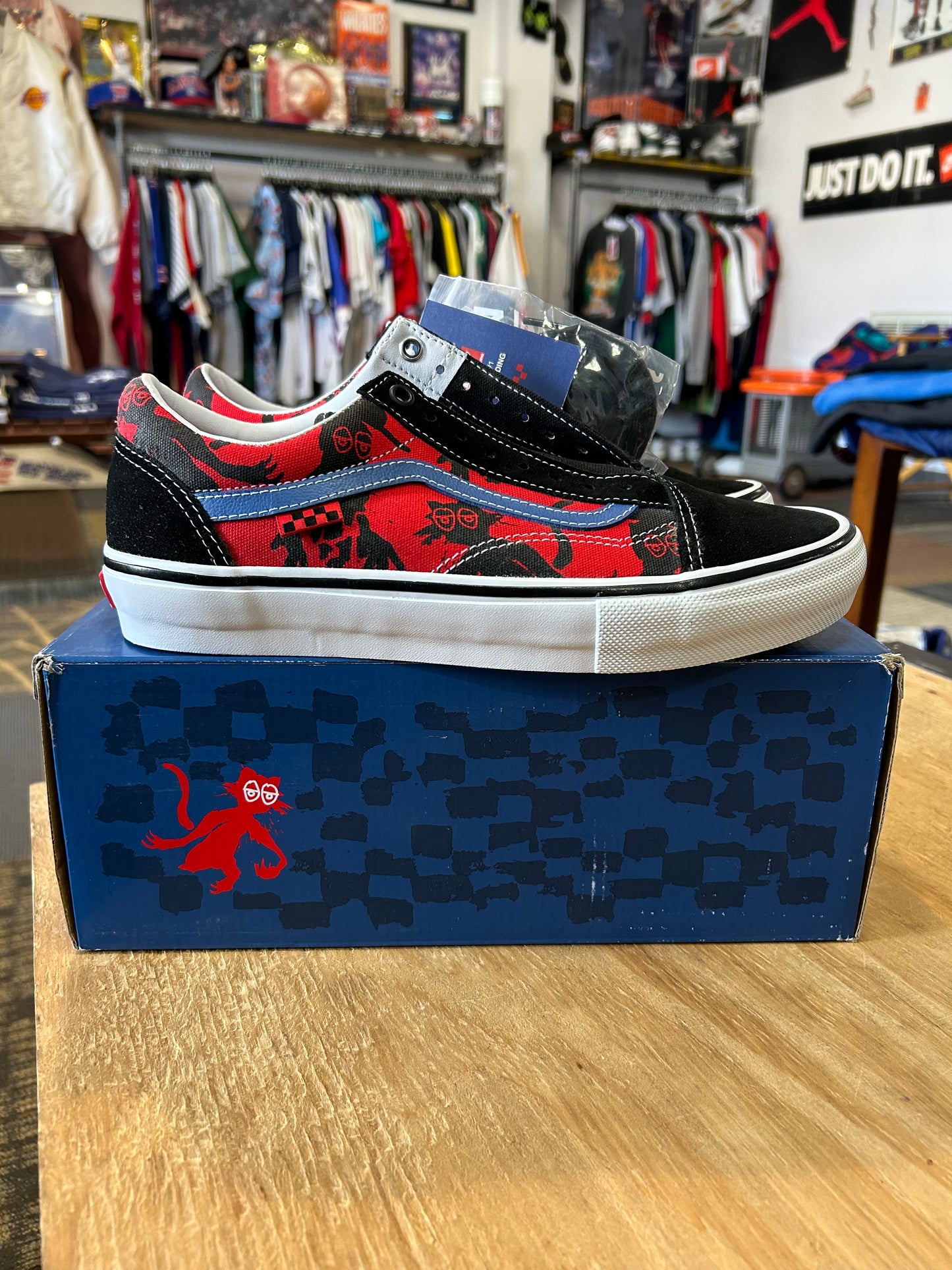 Krooked x Vans Skate Old Skool Natas For Ray Barbee Skate Shoe Size 9 Brand New