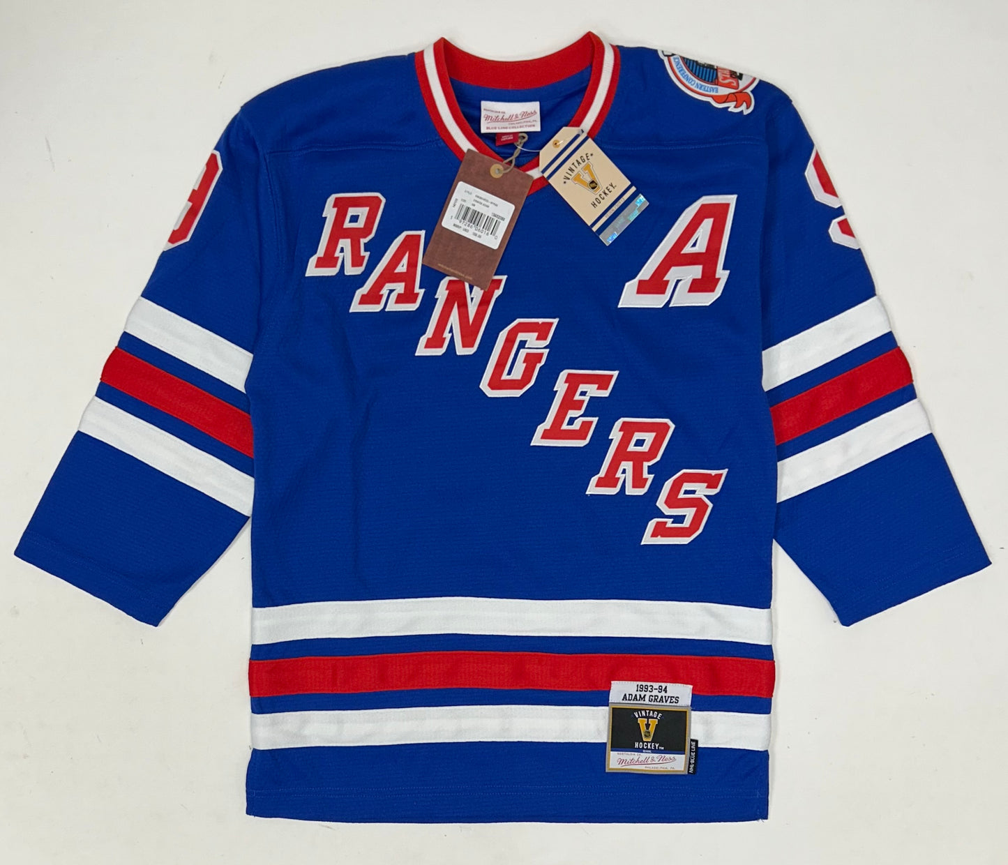 Mitchell & Ness Adam Graves New York Rangers 1993-94 Stanley Cup Jersey New S/M About 18.25x26 Inches