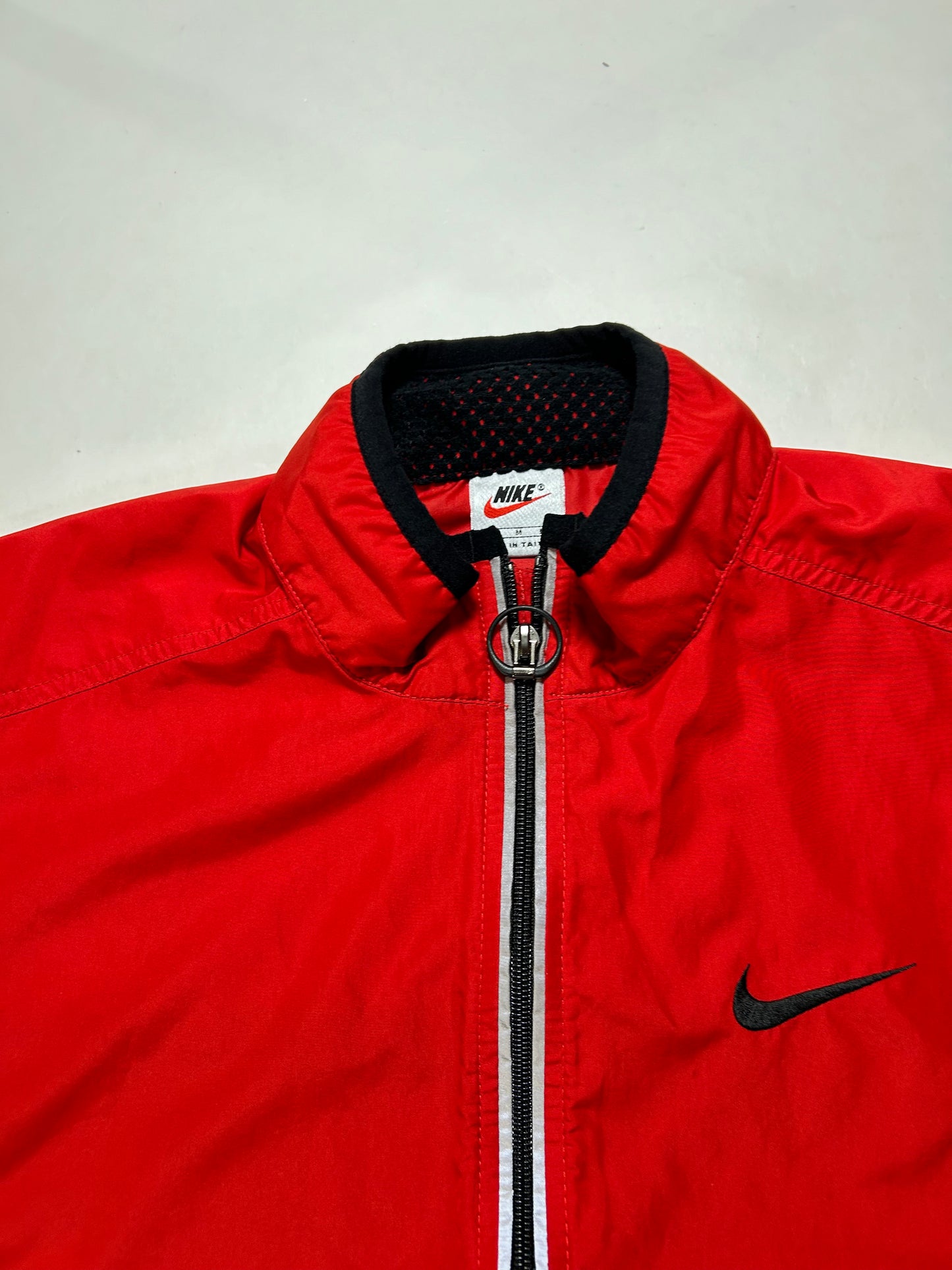 Vintage 90s Nike Zip 3M Windbreaker Vest Medium 22x25.75 Inches Red/Black