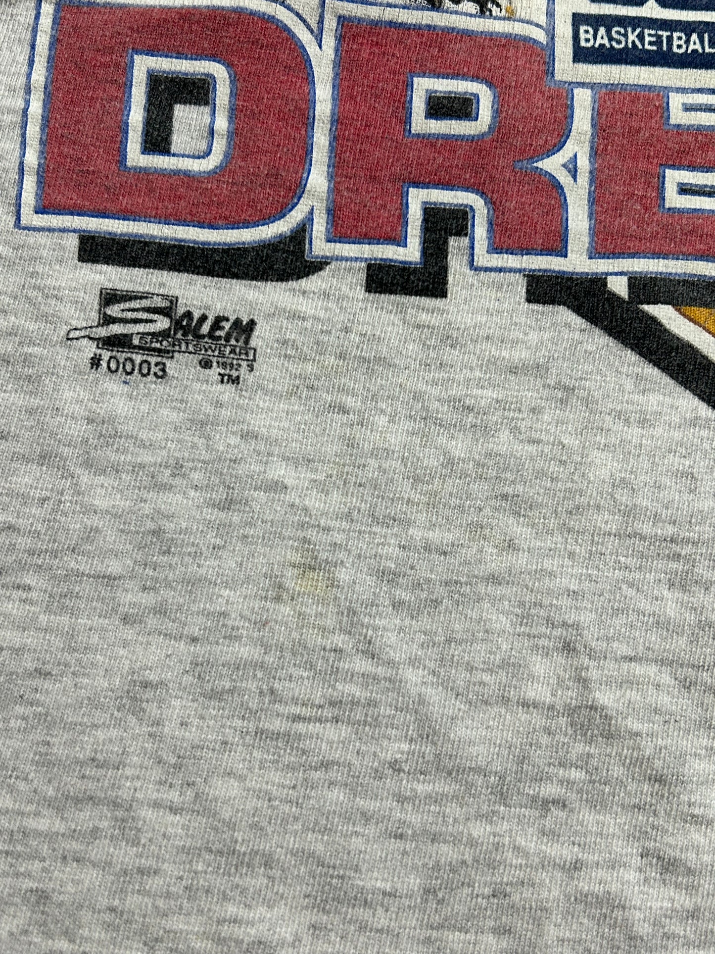 Vintage 1992 Dream Team Barcelona Olympic Michael Jordan NBA Salem Sportswear XL 23.75x29 Inches Gray As Is