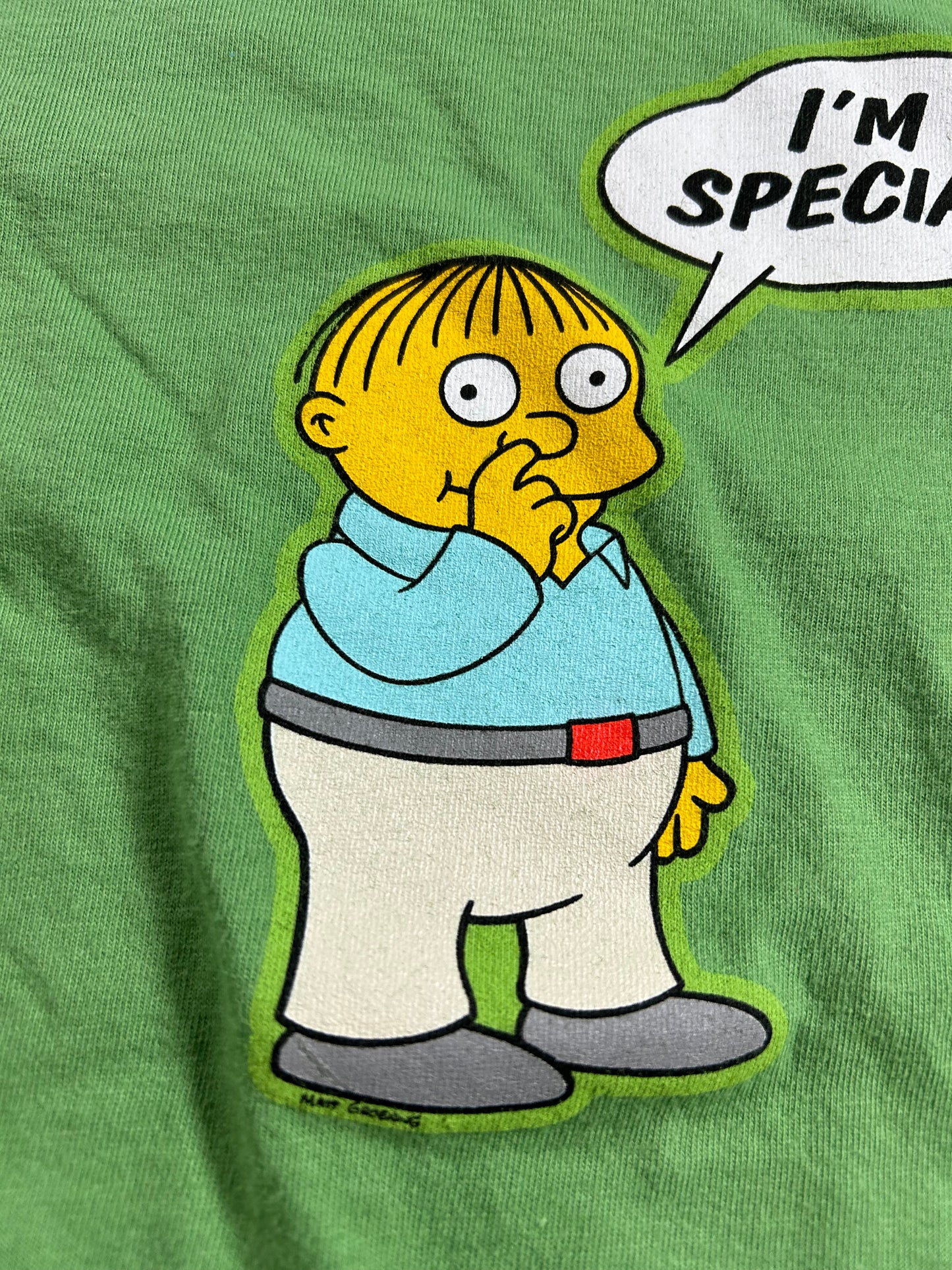 Vintage 2004 The Simpsons Ralphie Wiggins I’m Special Nose Picking Ladies Tee XL 17.5x22.25 Inches