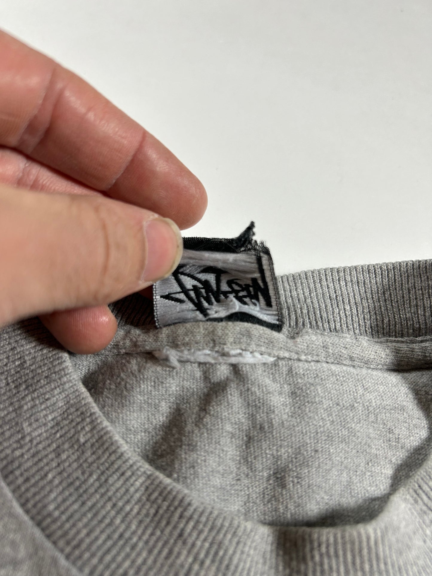 Vintage 90s Stüssy Chest Embroidered Logo Tee Small Fit 20x23.25 Inches