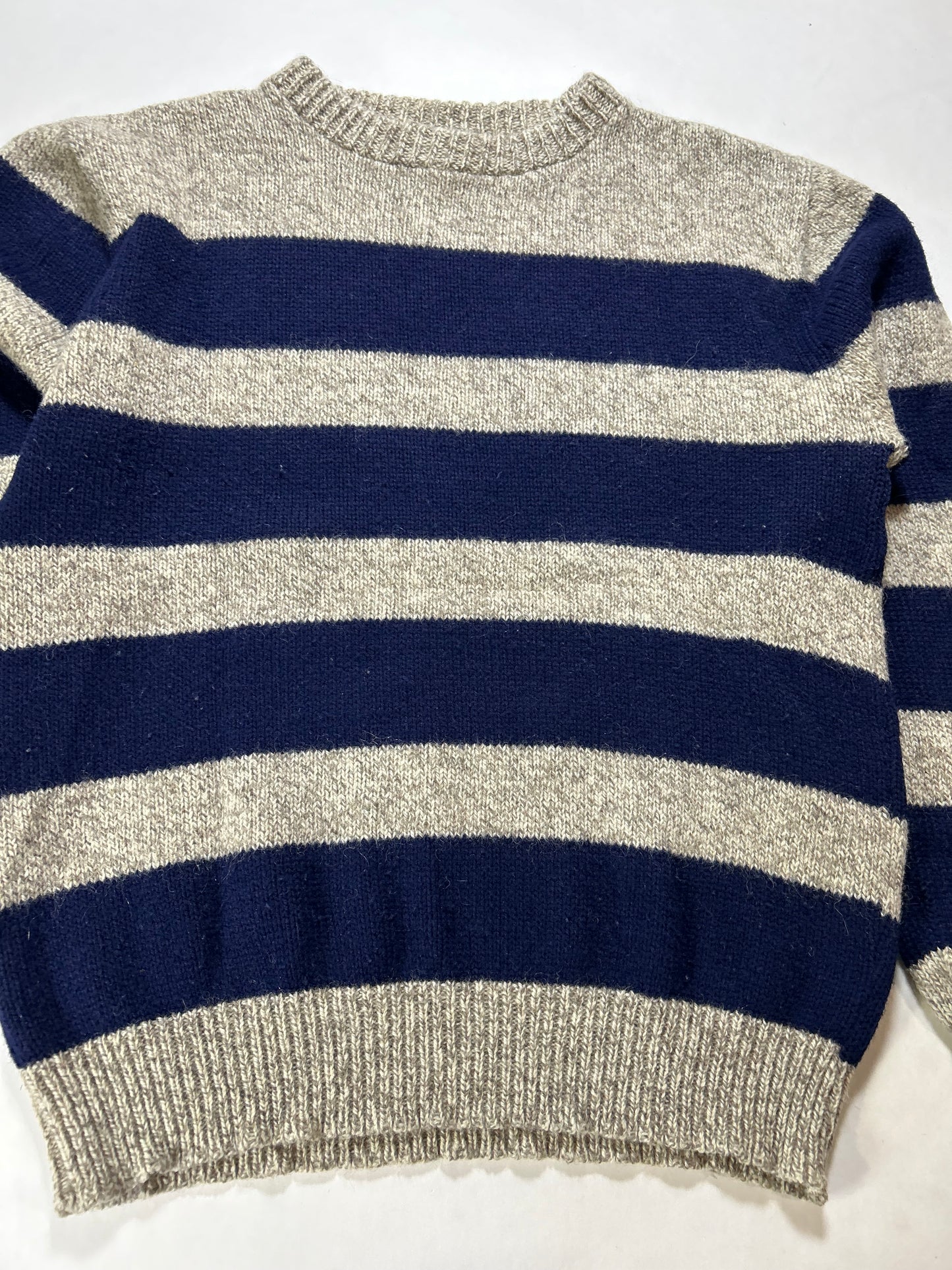 Vintage Victoria Dry Goods Sweater Made in USA Striped 23.25x27 Inches Medium