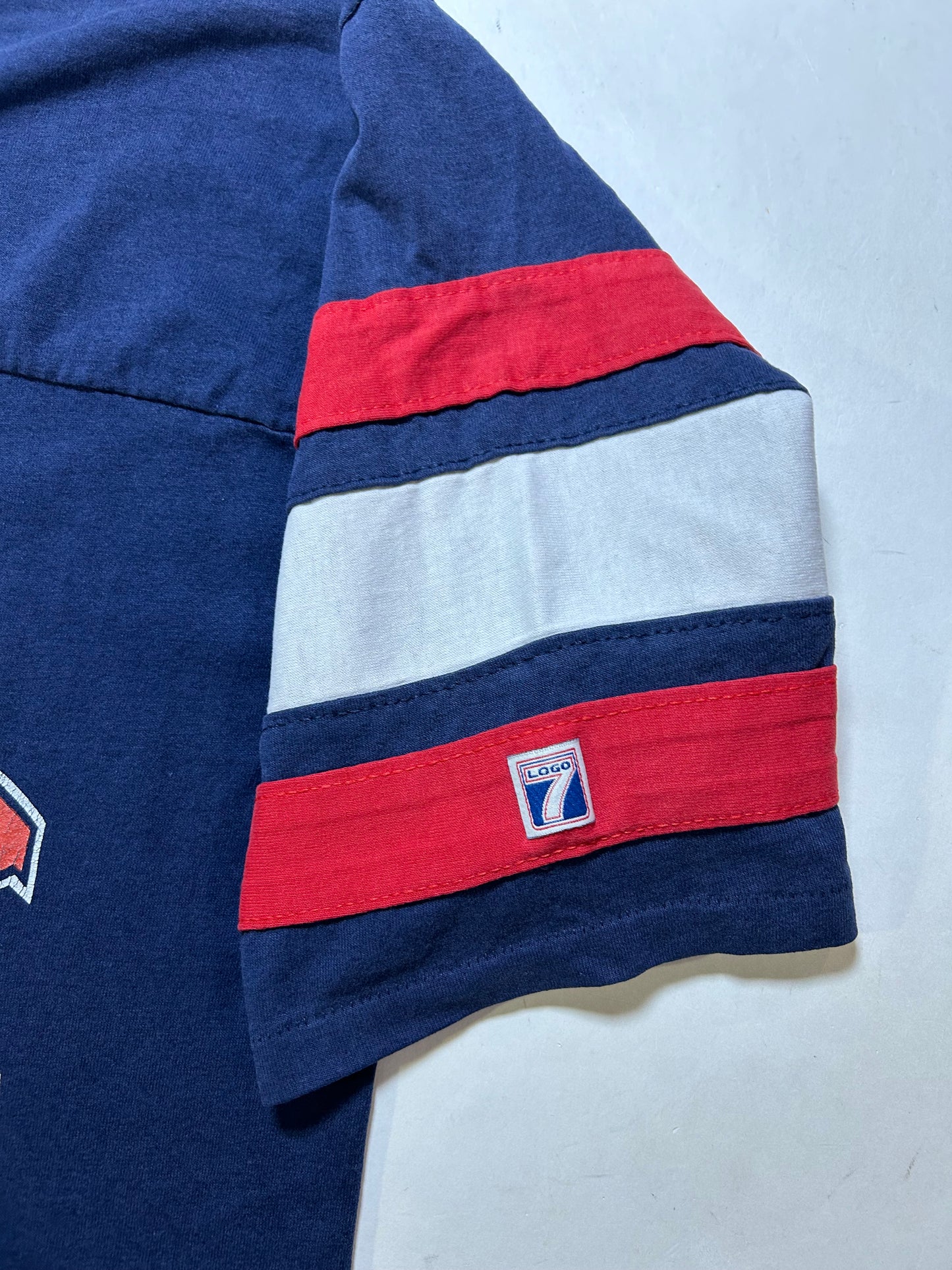 Vintage Logo 7 New York Giants NFL 3/4 Sleeve Tee XL 23x29.75 Inches