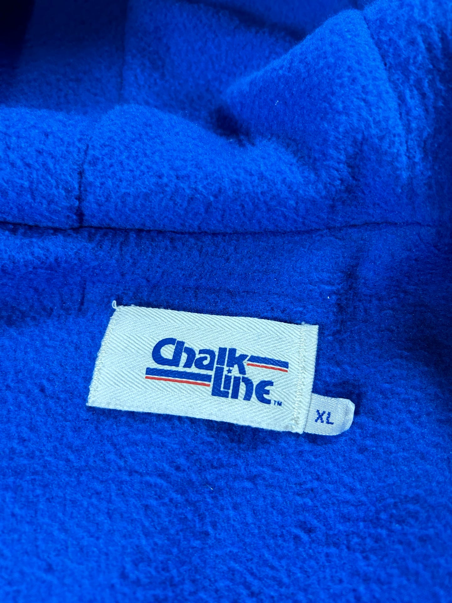 Vintage Chalk-Line New York Giants NFL Chest Logo Zip Puffer Jacket 27.5x27.25 Inches Large Fit
