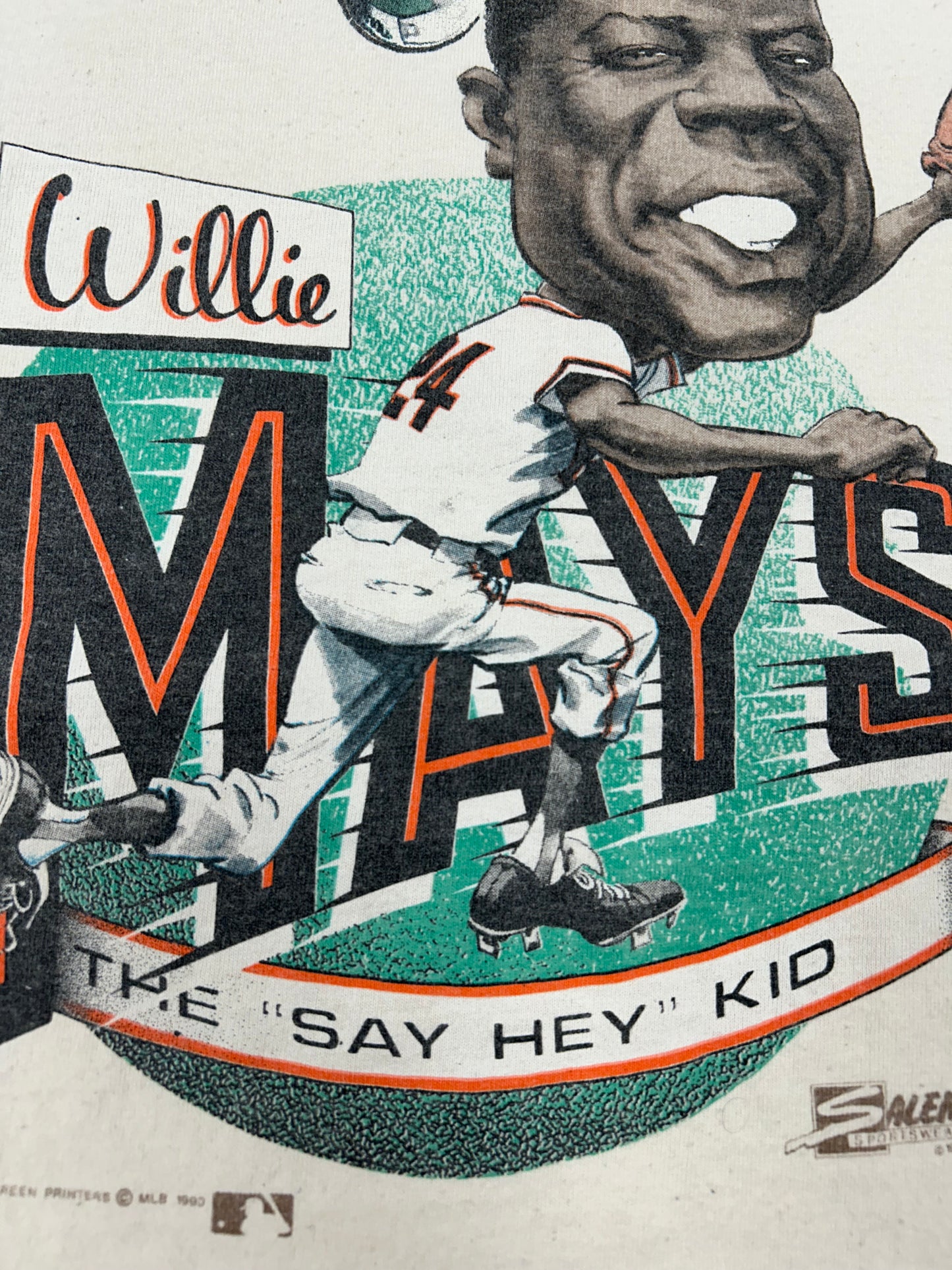 Vintage 1990 Salem Sportswear Willie Mays The “Say Hey” Kid San Francisco Giants MLB Baseball Tee