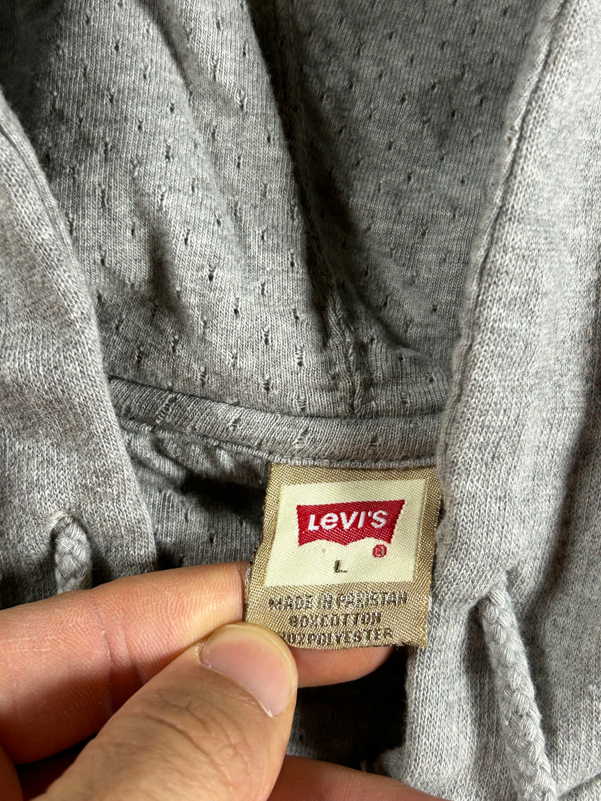 Vintage Levi’s Blue Jeans Zip Hooded Sweatshirt Large 25.75x29.5 Inches