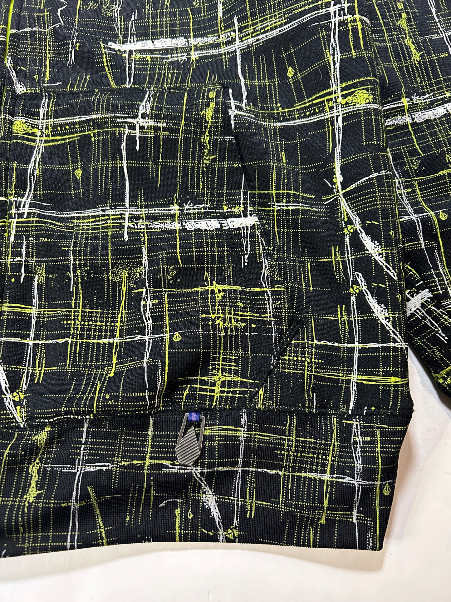 Vintage 00s Volcom Stone Fleeced Lined Zip Up Hooded Sweatshirt Large/Medium Fit 23x29.25 Inches