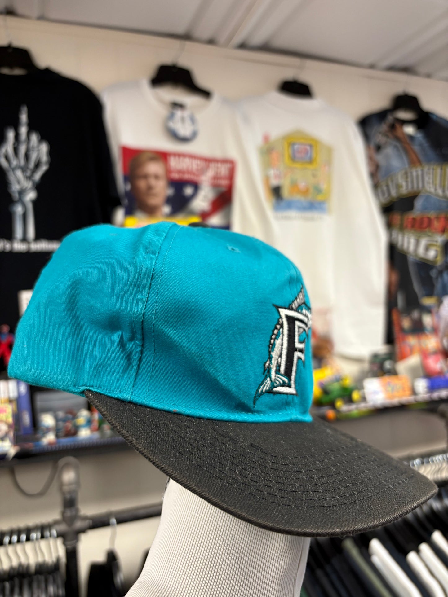 Vintage Florida Marlins Blue snapback hat