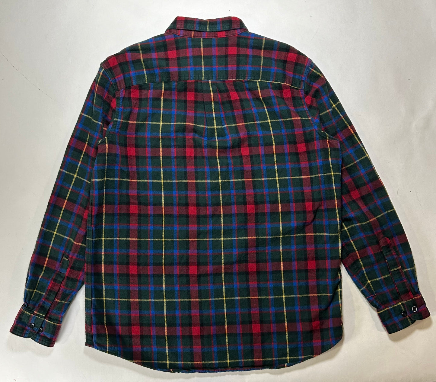 LL Bean Plaid Flannel Multicolor Slightly Fitted Made in El Salvador Large 25x31.5 Inches