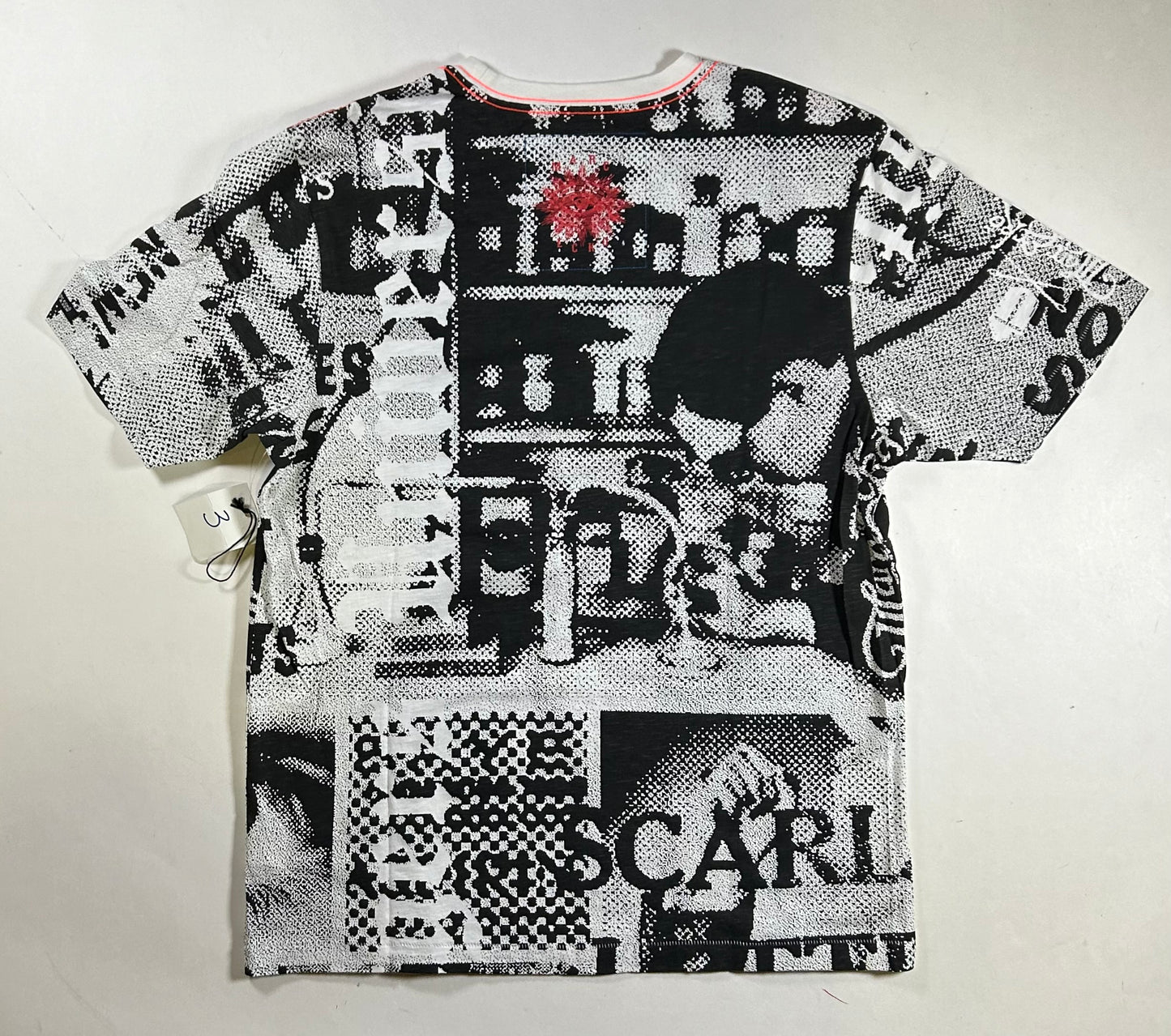 Vintage Eckō Marc Echō Cut & Sew Rutgers University Street Alchemists AOP Football Tee Large 22x29 Inches