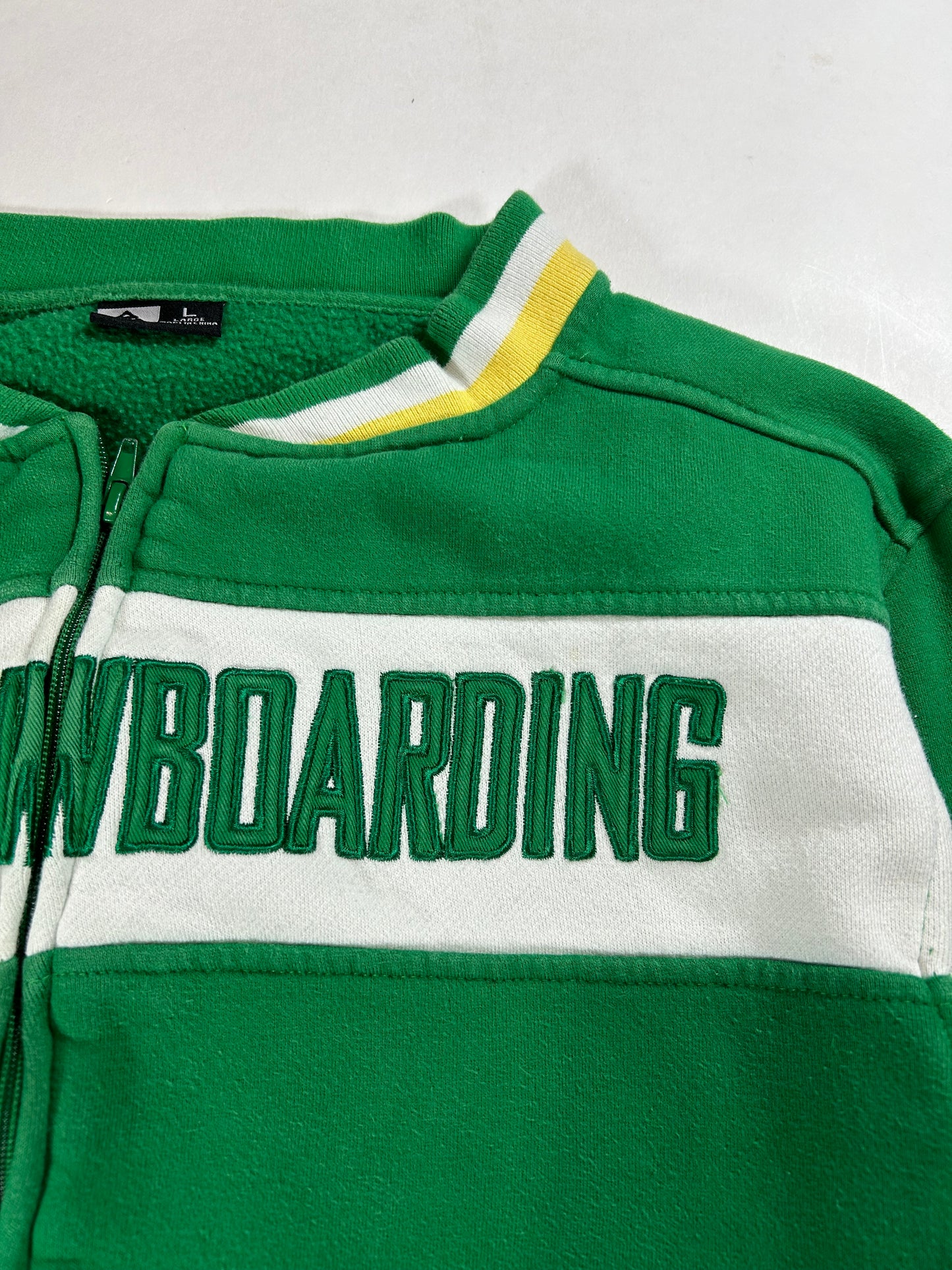 Vintage 2000s K2 Snowboarding Zip Track Jacket Style Sweatshirt Medium/Small Fit 22x24.75 Inches Green