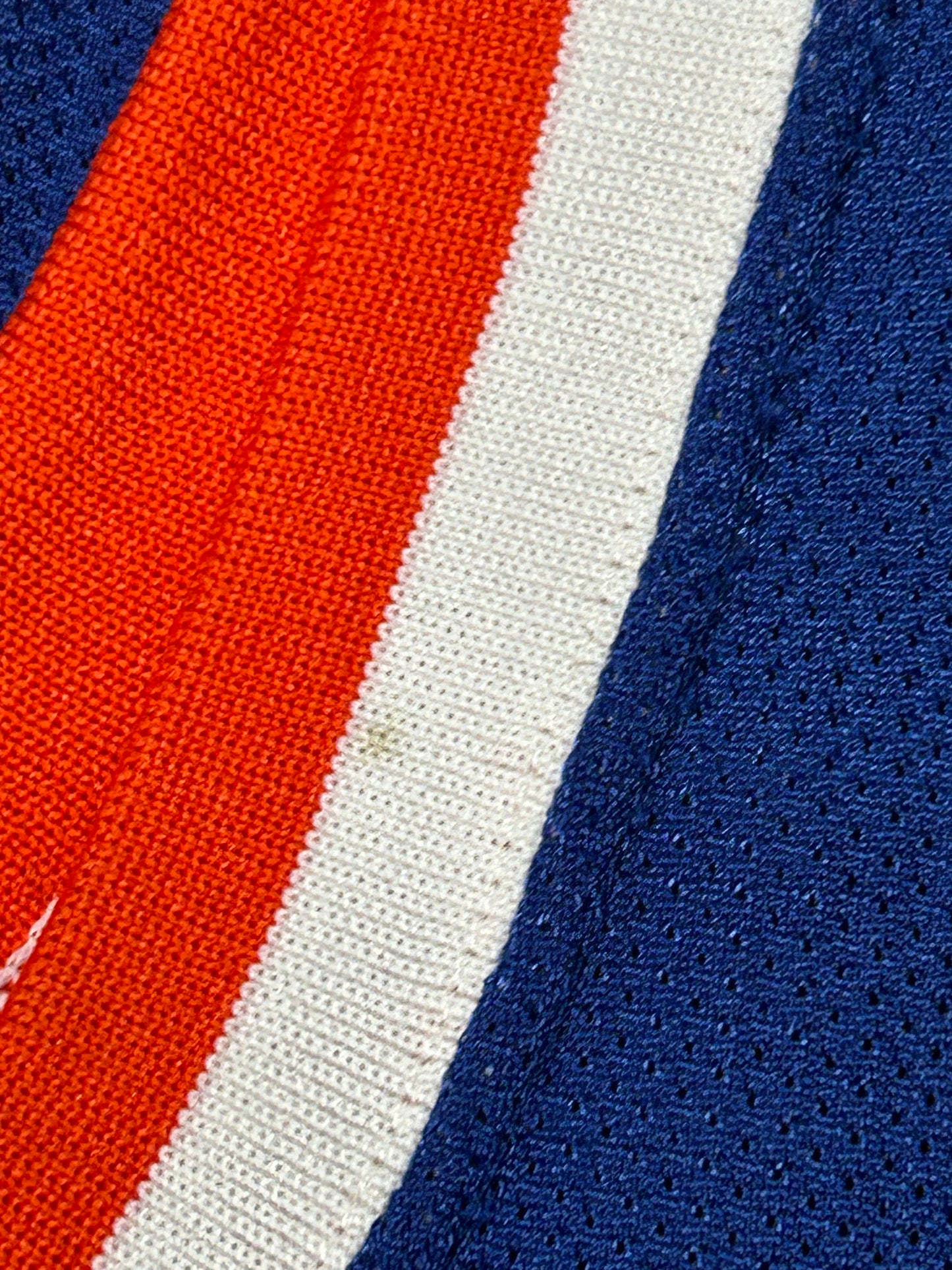 Vintage 90s Champion John Starks #3 New York Knicks NBA Felt Patch Jersey Blue 48 XL 23.5x32.5 Inches