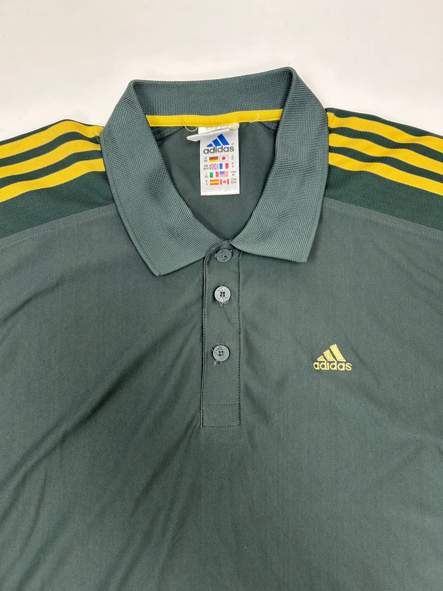 Vintage Adidas Roland Garros Paris Medium 21.75x30.25 Tennis Polo Shirt