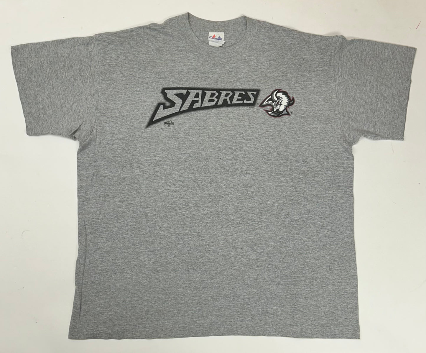 Vintage Majestic Buffalo Sabres Goathead Logo NHL Tee 2XL 26.5x29.75 Inches