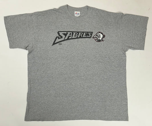 Vintage Majestic Buffalo Sabres Goathead Logo NHL Tee 2XL 26.5x29.75 Inches