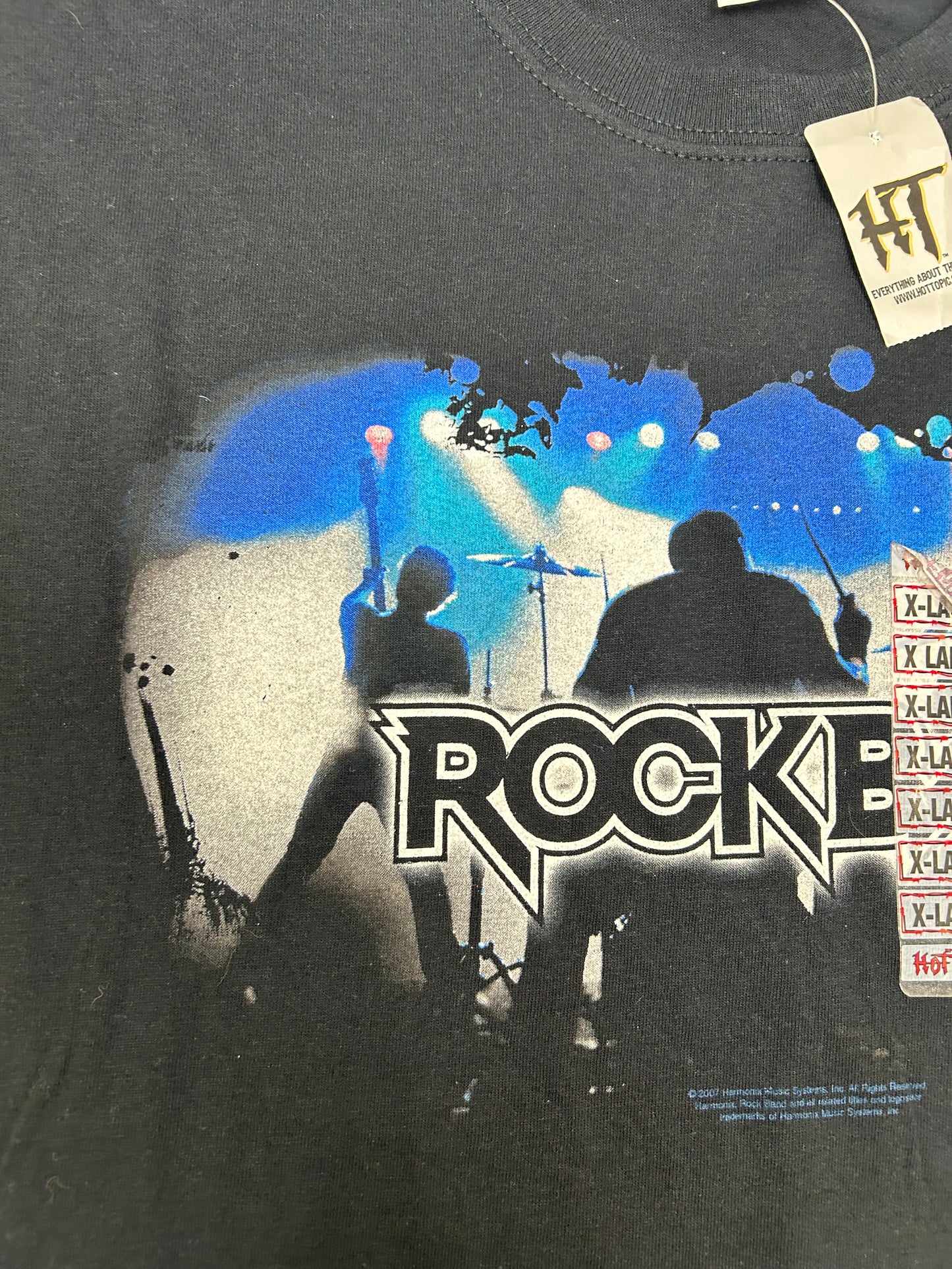 Vintage 2007 Rockband Video Game promo Tee DS Brand New XL+ 24.5x31.5 Inches