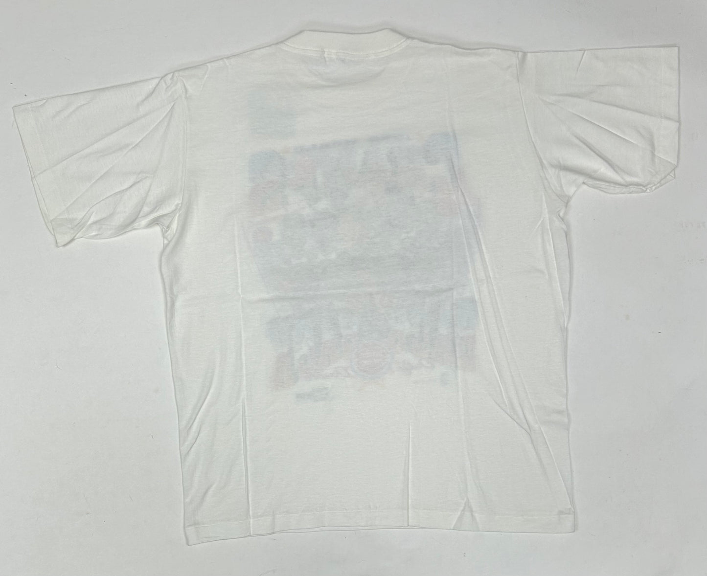 Vintage Salem Sportswear Detroit Pistons 1990 World Champions Back 2 Back World Champions Caricature Tee New With Sticker Large 23.25x27.5 Inches As Is