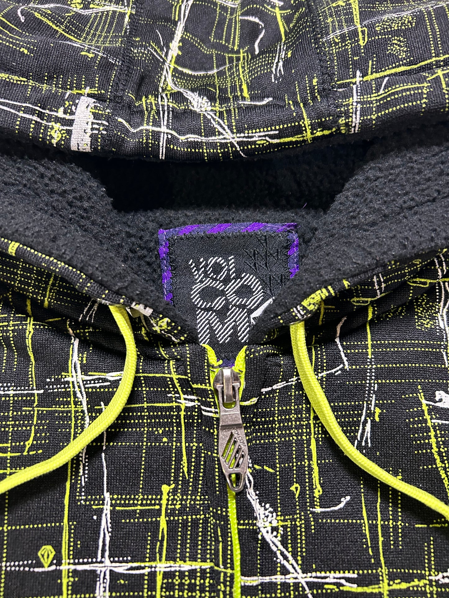 Vintage 00s Volcom Stone Fleeced Lined Zip Up Hooded Sweatshirt Large/Medium Fit 23x29.25 Inches