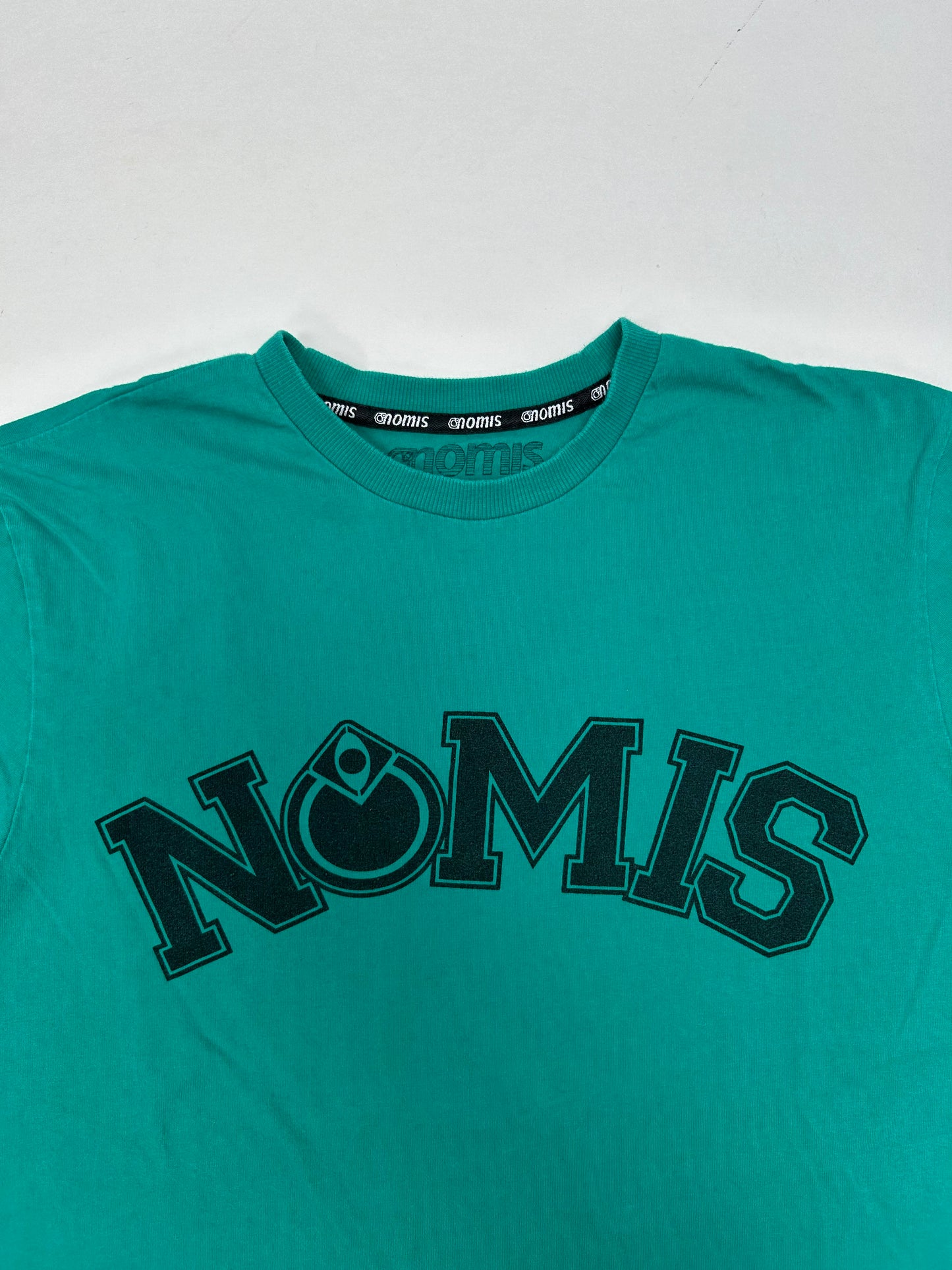 Nomis Surf Snowboarding Skate Hipster Brand Tee Green Medium 20.5x28 Inches