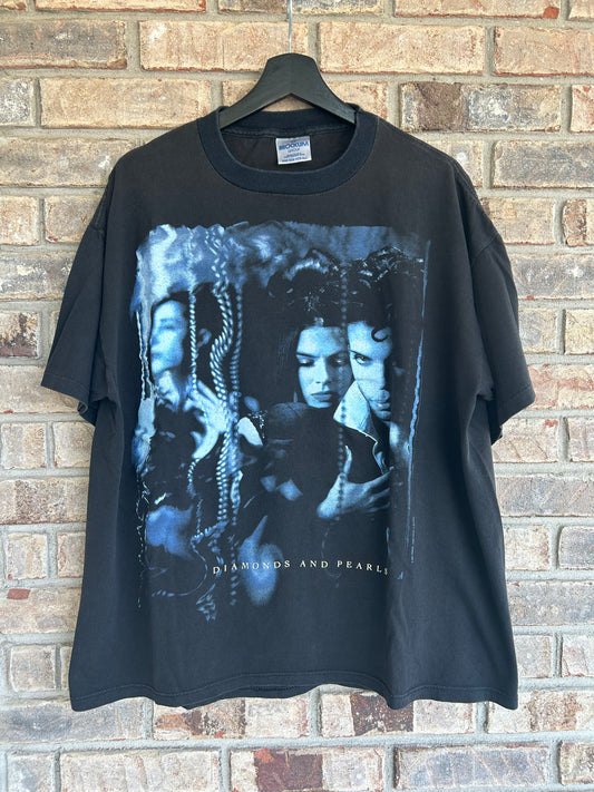 Vintage Prince & The New Power Generation Diamonds And Pearls Music Album 1991 Tee XL 24.25x27 Inches