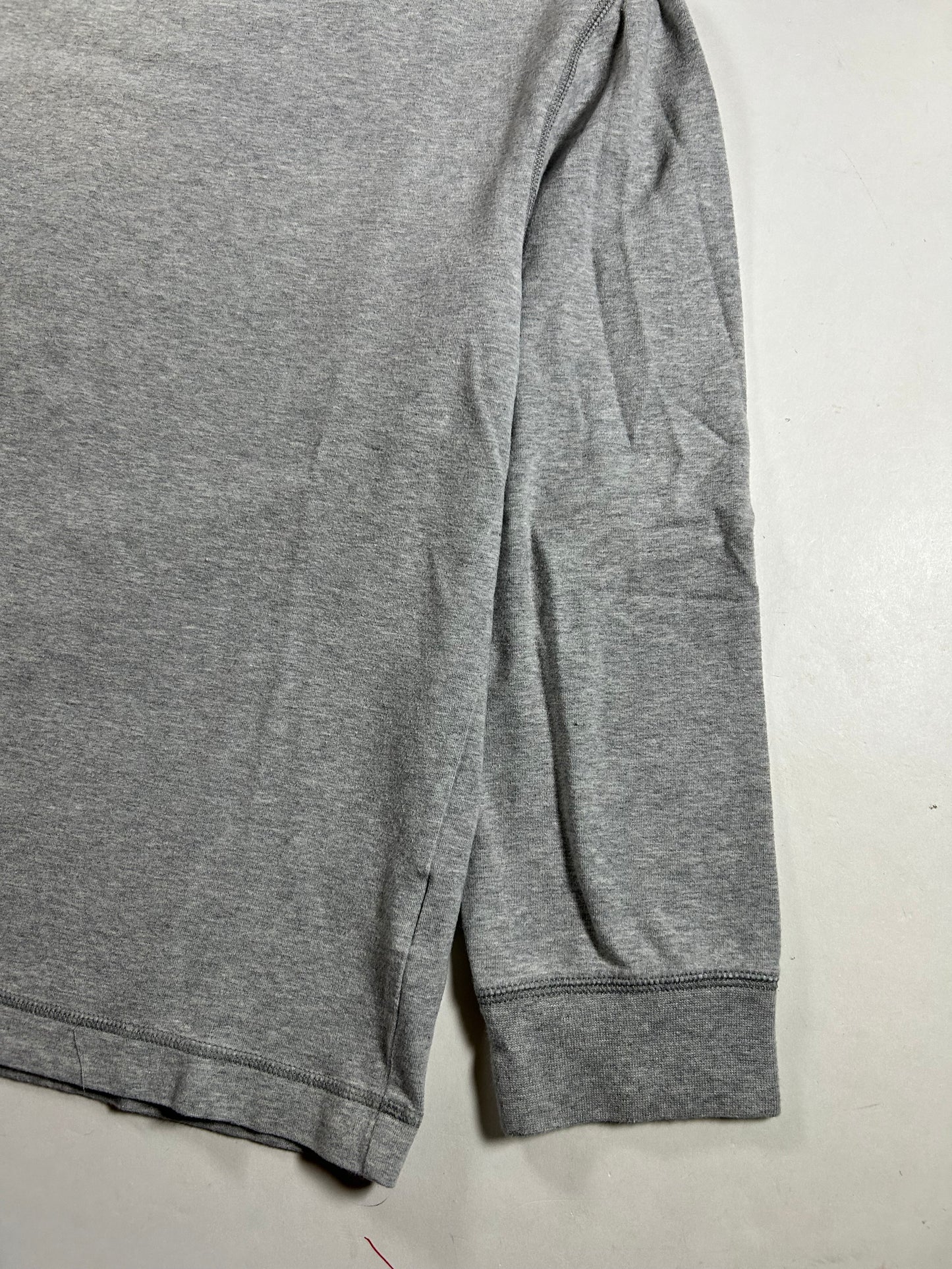 Vintage 00s Nike Swoosh Embroidered Mock Neck Long Sleeve Shirt Small 20.5x24.5 Inches Gray