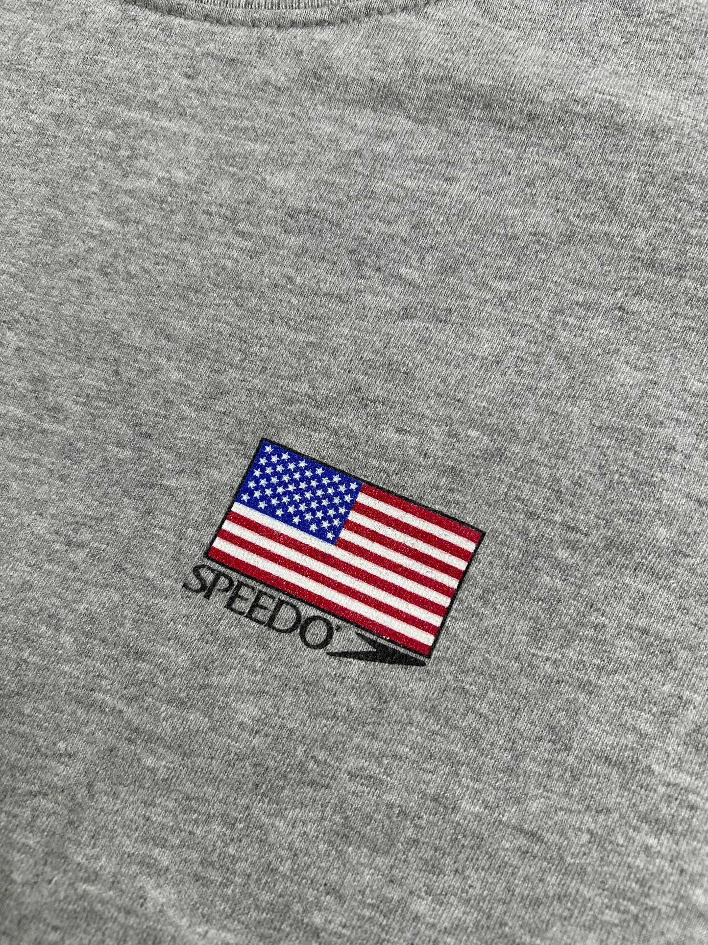 Vintage Speedo Do You Dream In Red, White And Blue? USA Swim T-Shirt Medium 20.25x27 Inches 2003