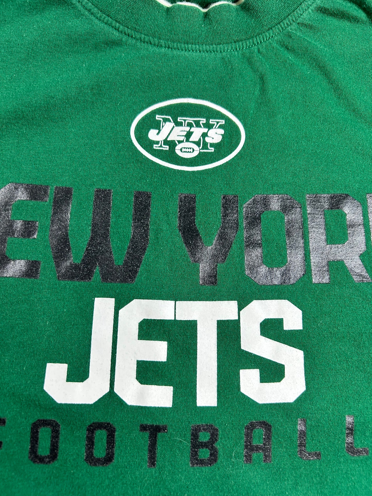 Vintage Reebok NFL New York Jets Long Sleeve Tee Y2K Style New With Mark 2XL 25.25x32.5 Inches
