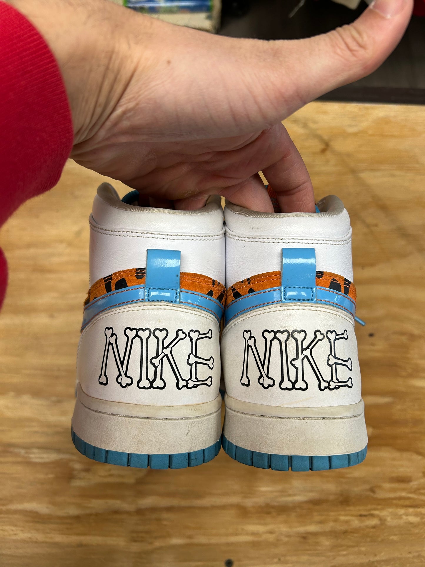 2009 Nike Fred Flintstone Big High QK Sneakers 9.5 370428841 Great Condition No Box As Is