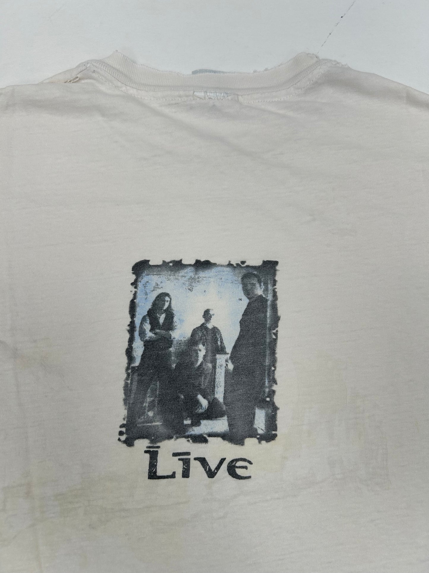 Vintage Live Throwing Cooper Lightning Crashes Music Band Tee 1995 Thrashed XL