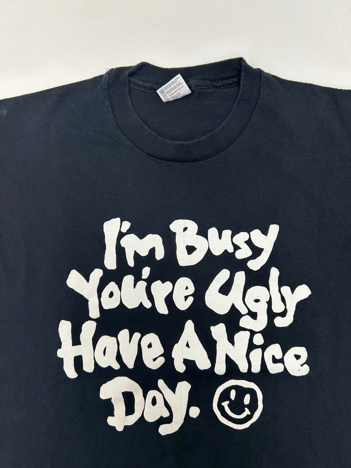 Vintage I'm Busy You're Ugly Have a Nice Day Maui Hawaii Graphic Tee 20.75x27.5 Inches
