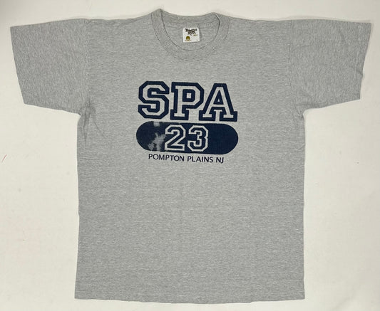 Vintage 90s Spa 23 Pompton Plains, NJ Fitness Center Tee Large 22.25x27.75 Inches