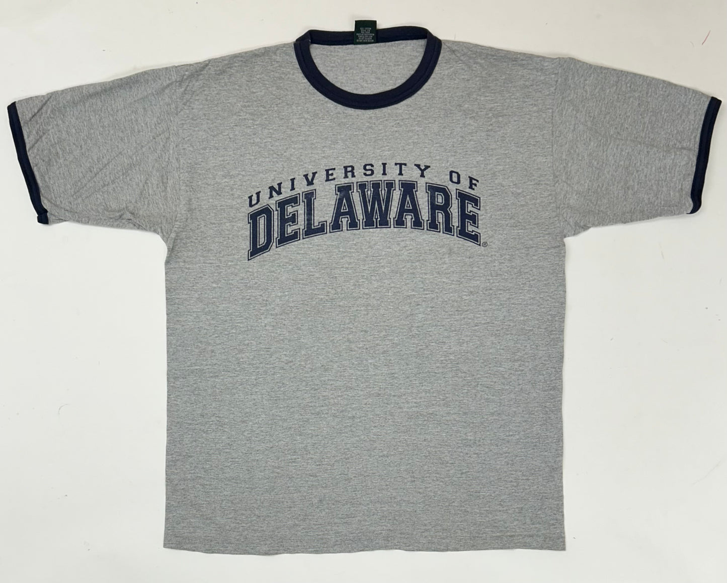 Vintage MV Sport University Of Delaware College Ringer Tee XL 23.25x29.5 Inches