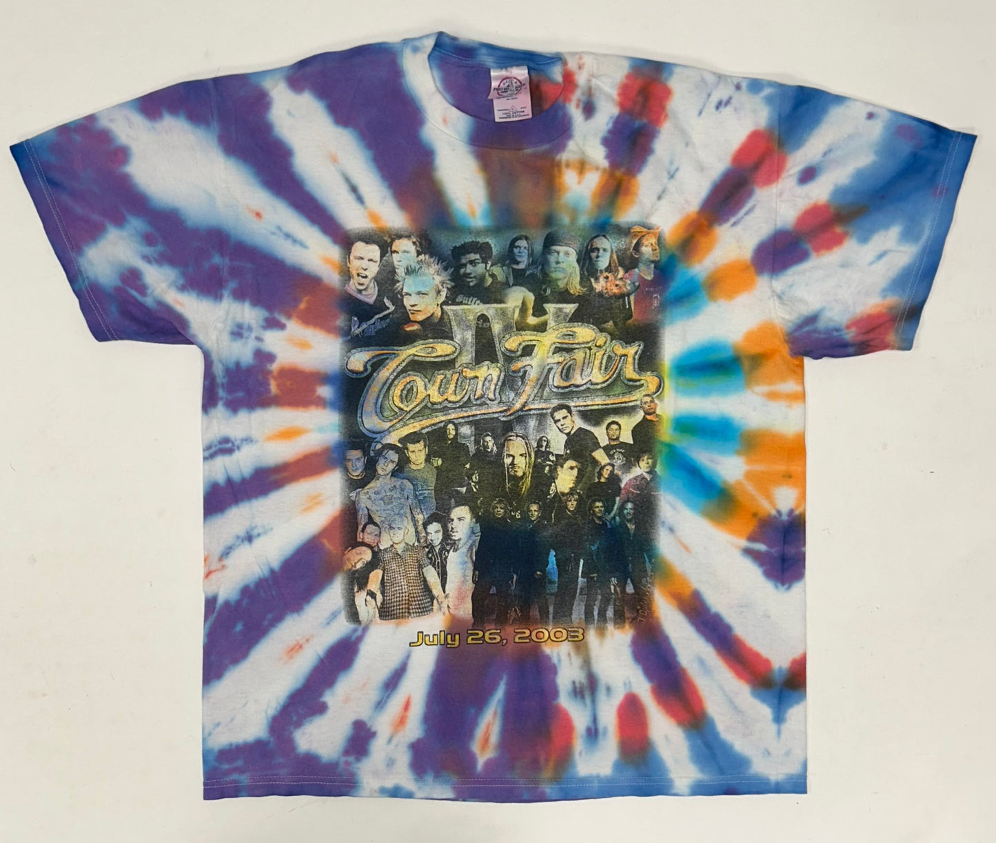 Vintage The Rolling Rock Town Fair Music Festival blink-182, Def Leppard, Puddle Of Mudd, Sum41, Saliva Parking Lot Tee
