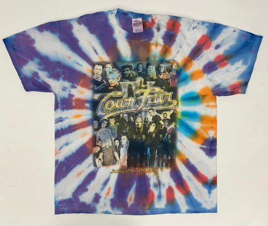 Vintage The Rolling Rock Town Fair Music Festival blink-182, Def Leppard, Puddle Of Mudd, Sum41, Saliva Parking Lot Tee
